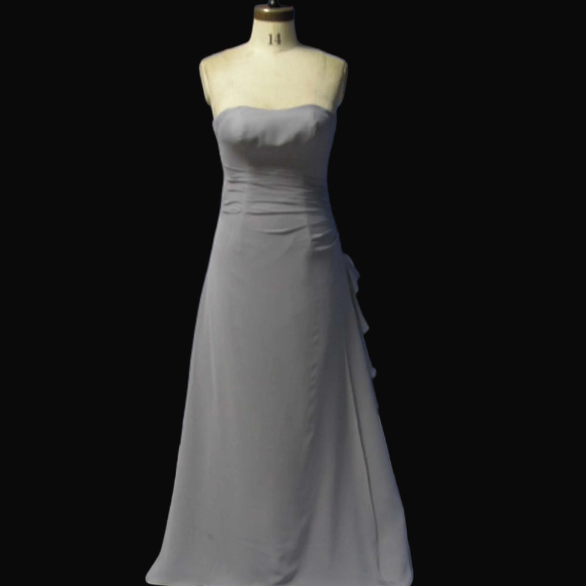 one-shoulder chiffon bridesmaid dress with cascade One-Shoulder Chiffon Bridesmaid Dress with Cascade