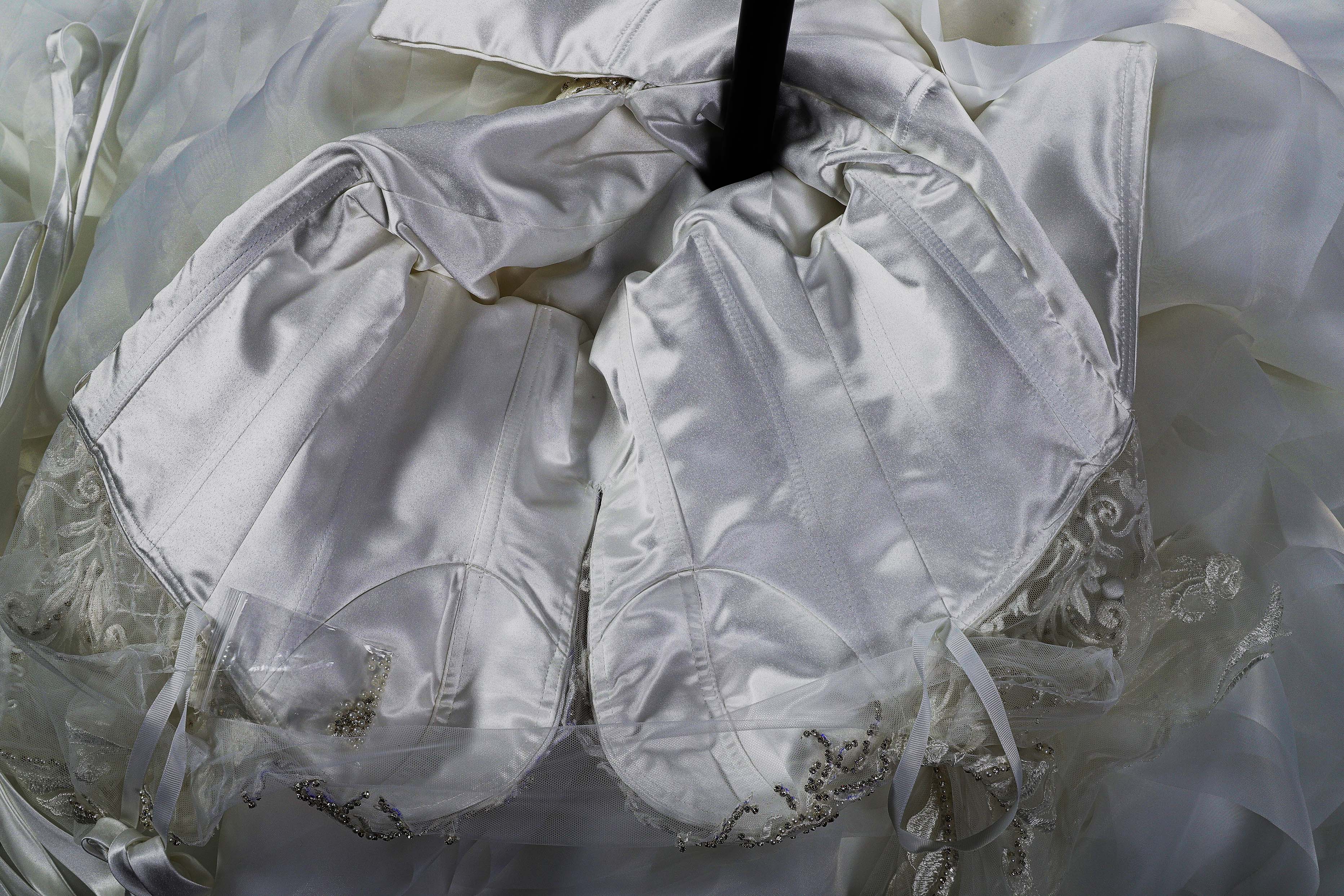 Organza Mermaid Wedding Dress with Multi-Layer Skirt