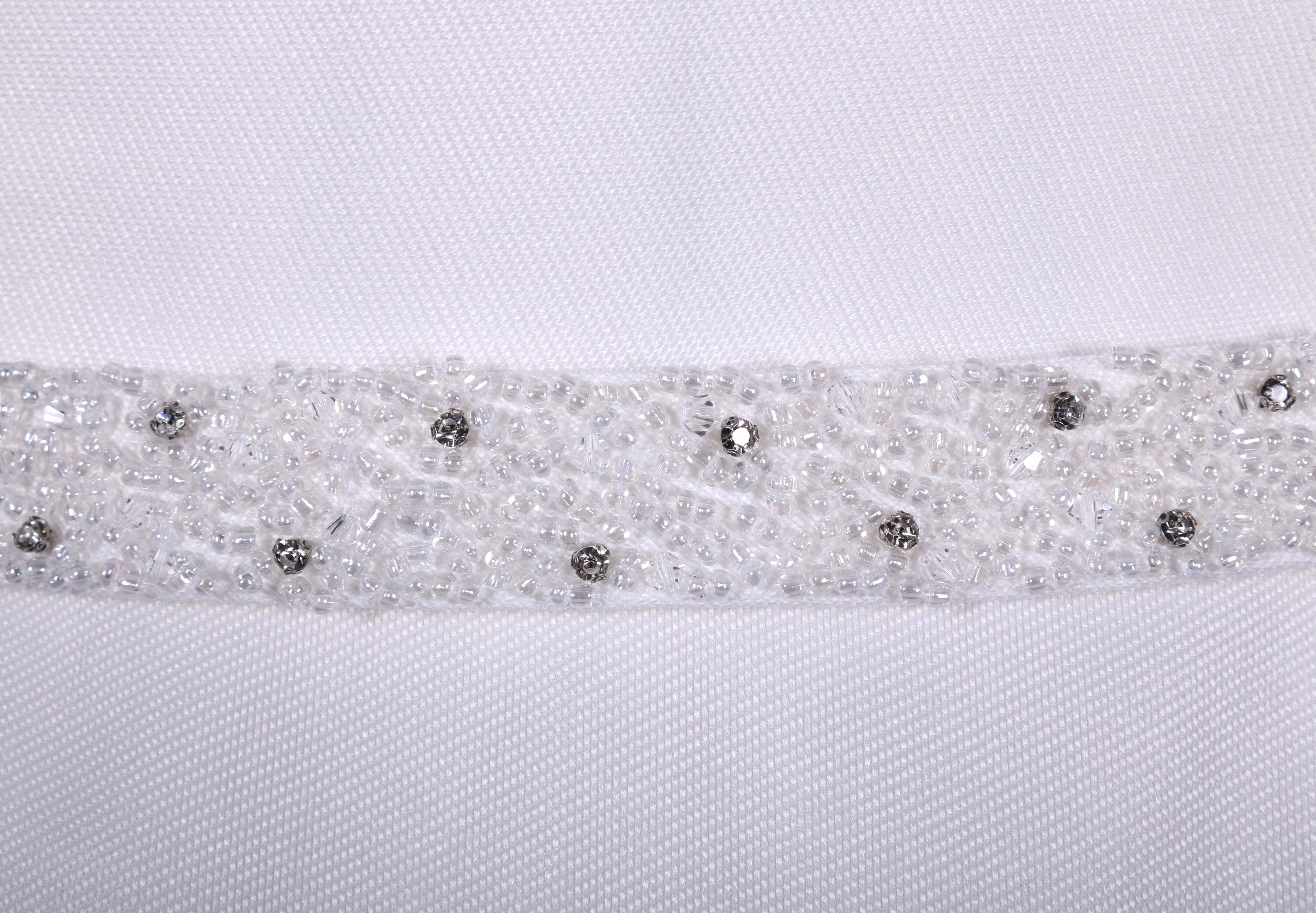 High Neck Satin A-Line Wedding Dress