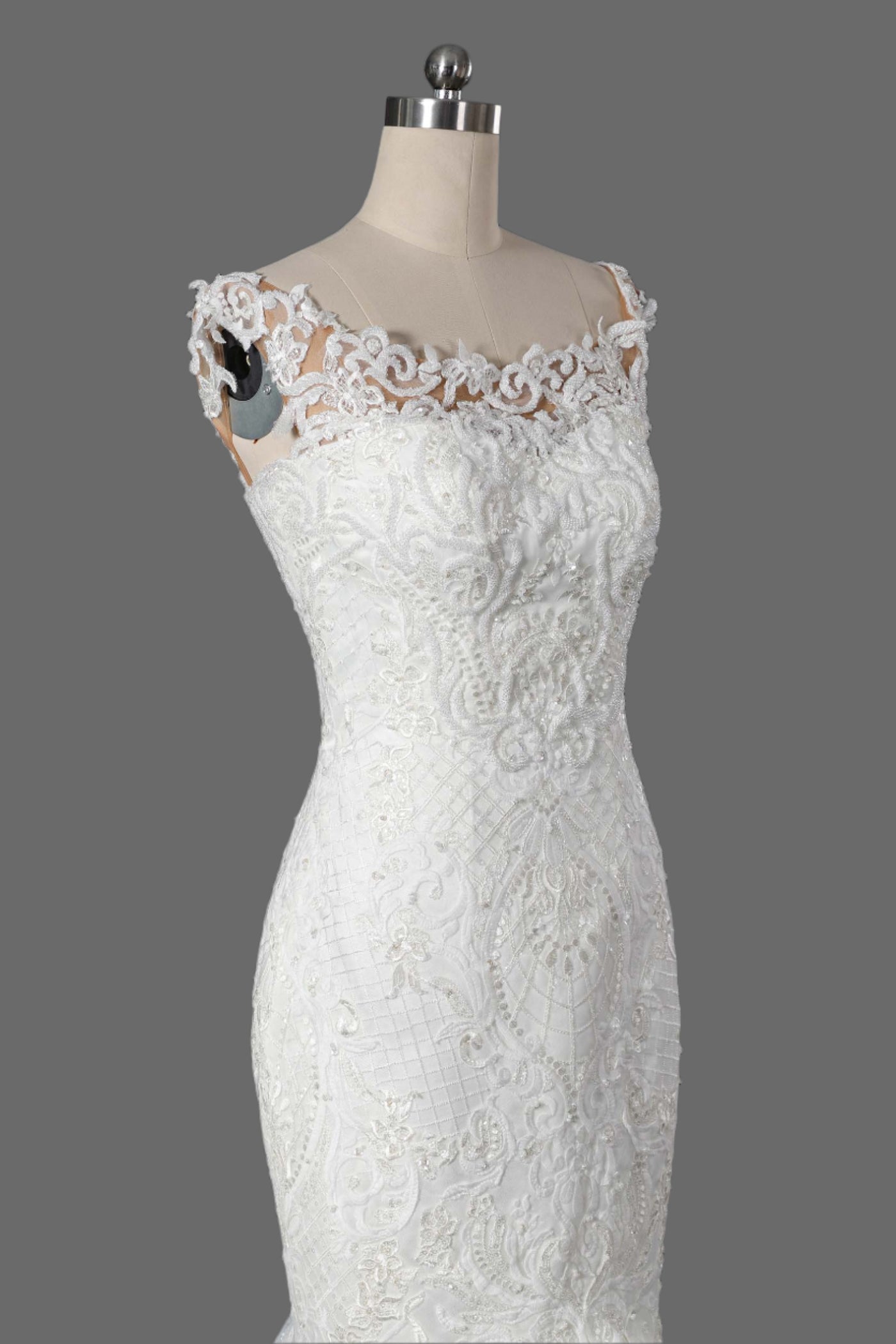 beaded lace applique wedding dress Rachel Allan RB5088