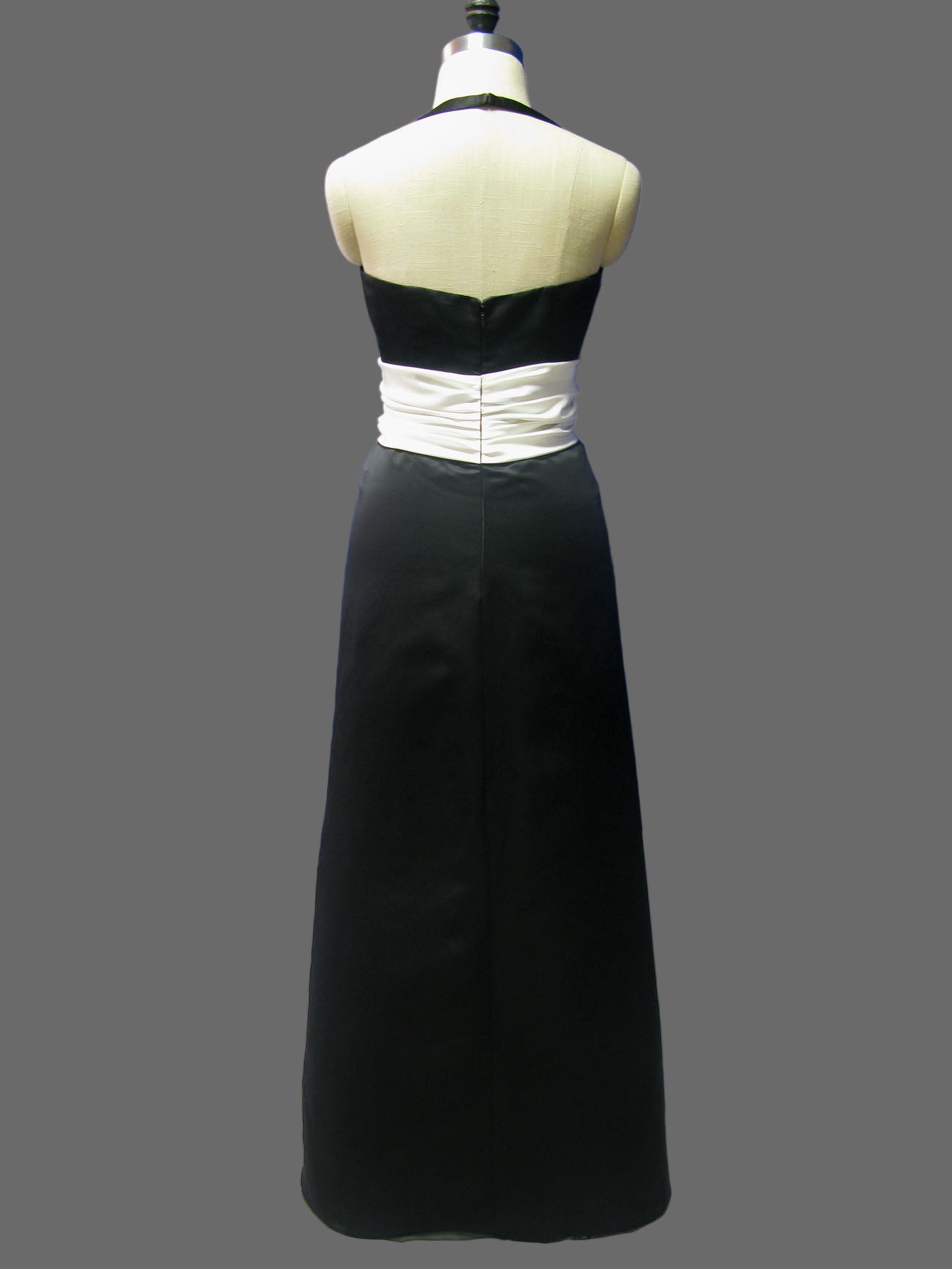 Black White Color Block Mermaid Evening Gown - Strapless Sweetheart Formal Dress