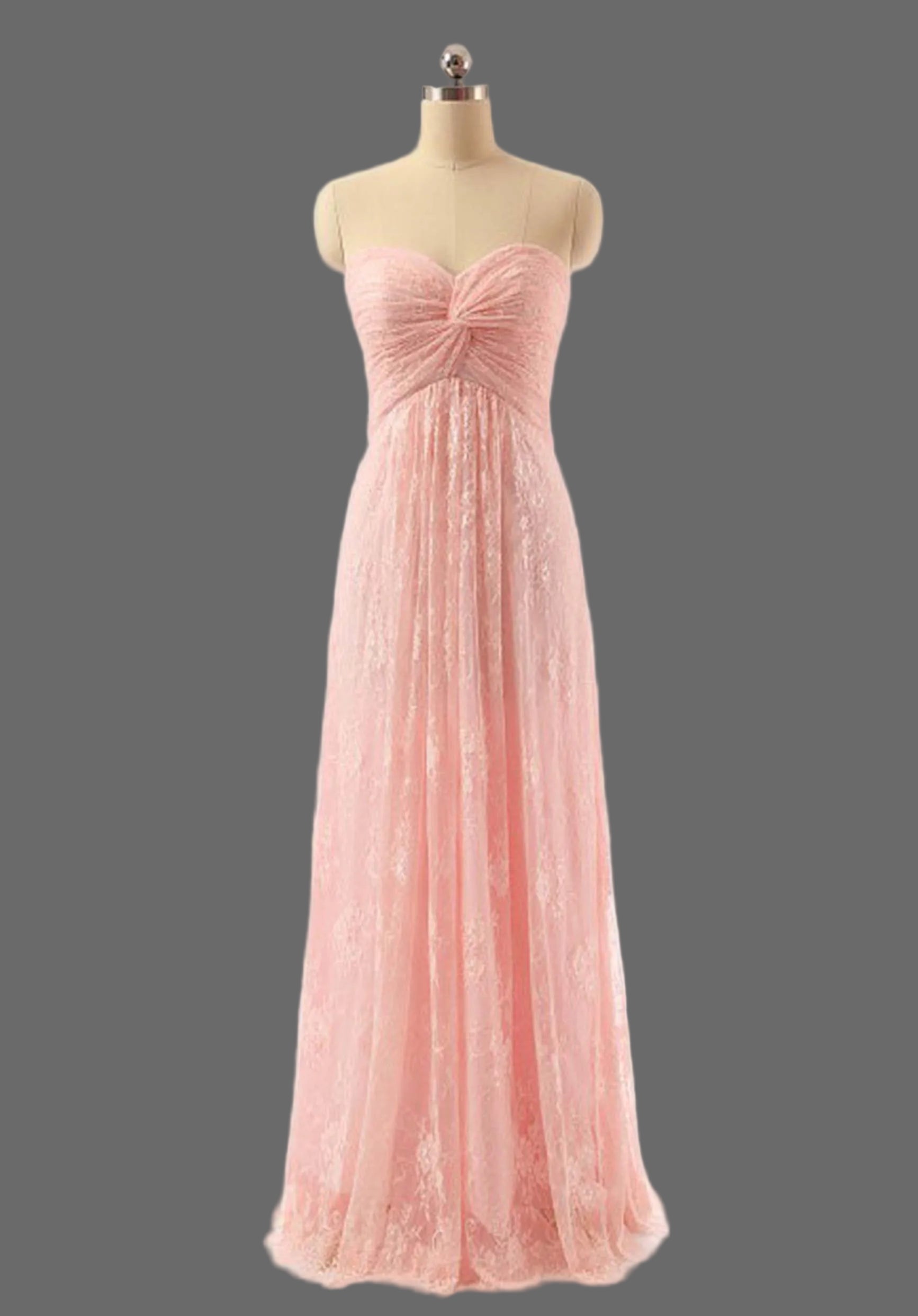 Blush Pink Strapless Prom Dress - Ruched Sweetheart A-Line Gown