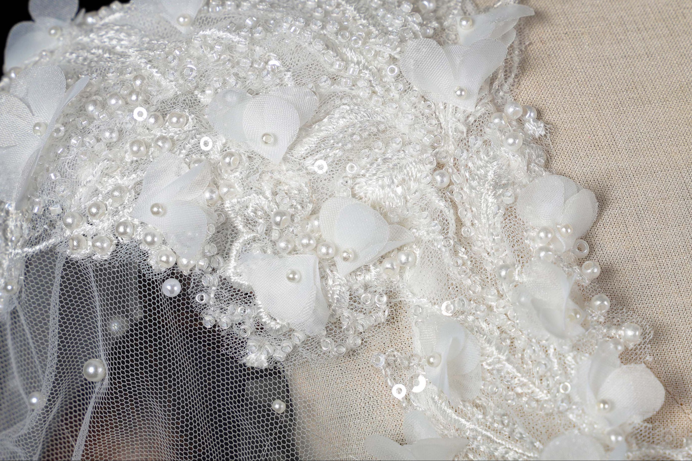 Exquisite 3D Floral Lace Wedding Dress | Bridal Gown