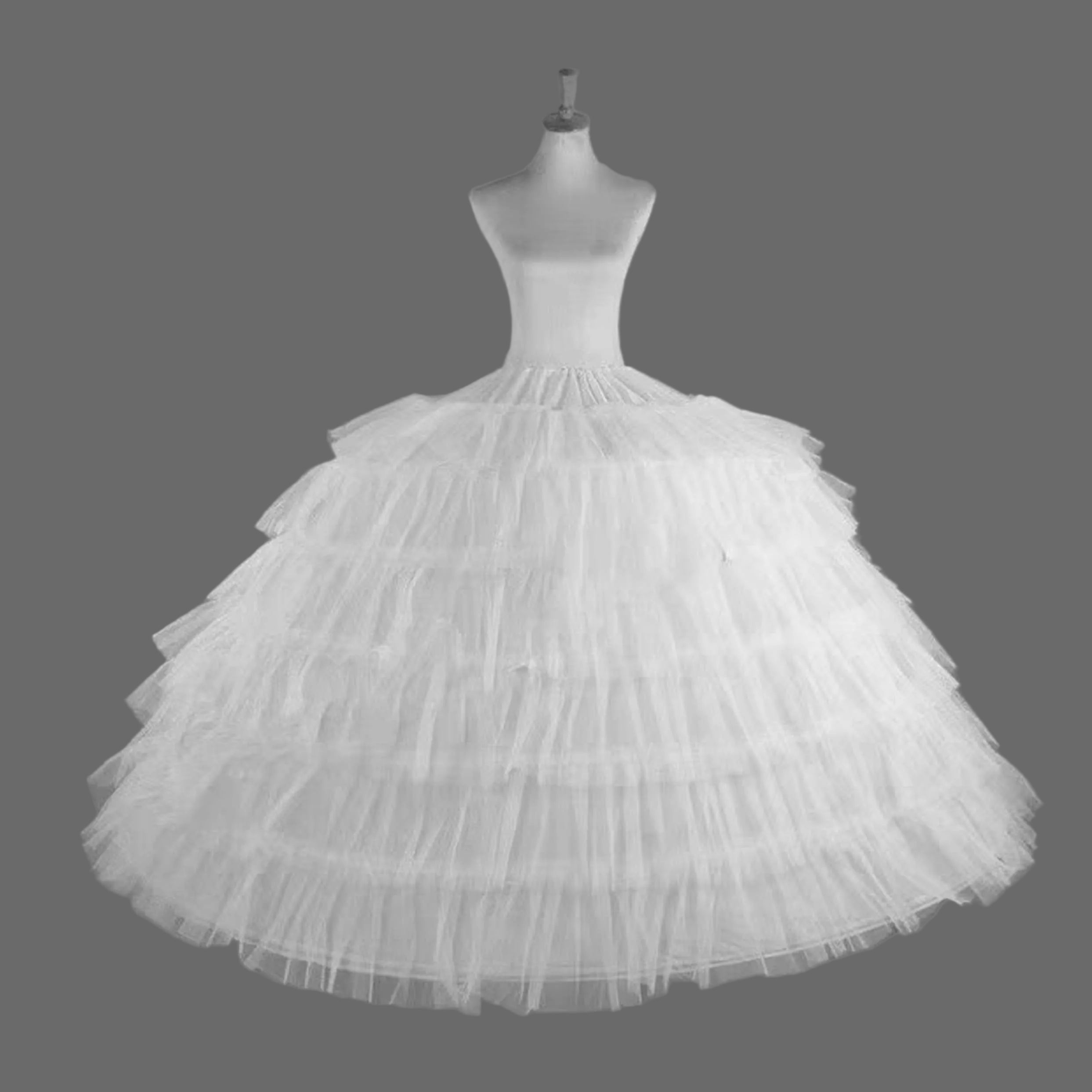Extra Puffy 6-Hoop Tulle Petticoat Crinoline – Giant Volume Bridal Underskirt for Quinceanera, Wedding & Princess Ball Gown