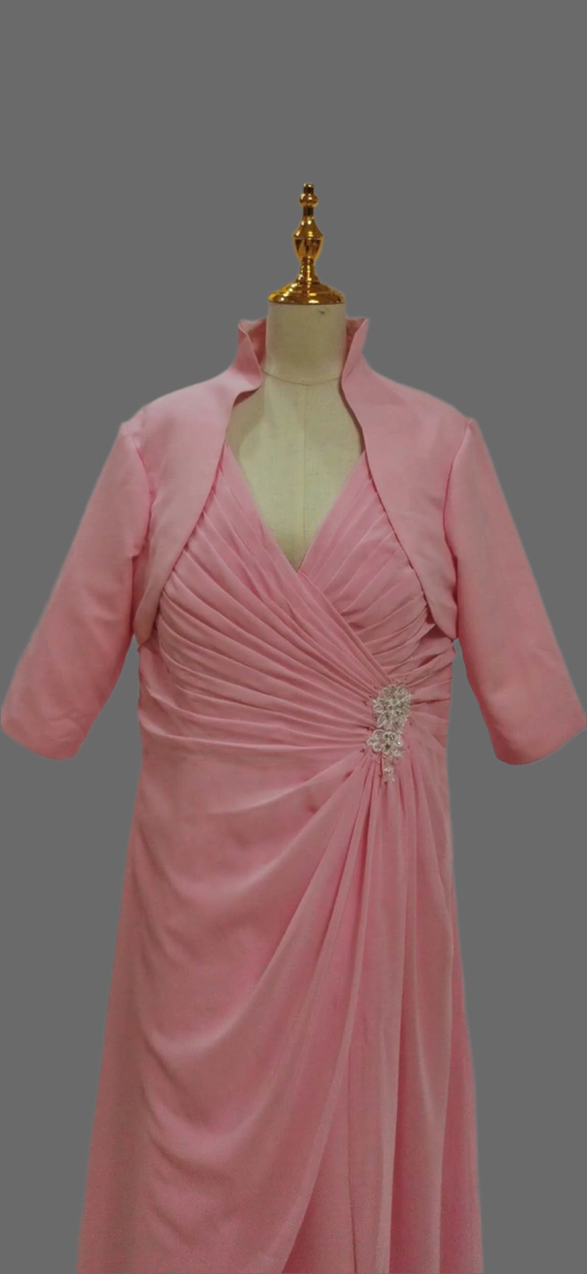 Graceful Chiffon Flutter Sleeve Dress - Perfect for Special Occasions & Celebrations