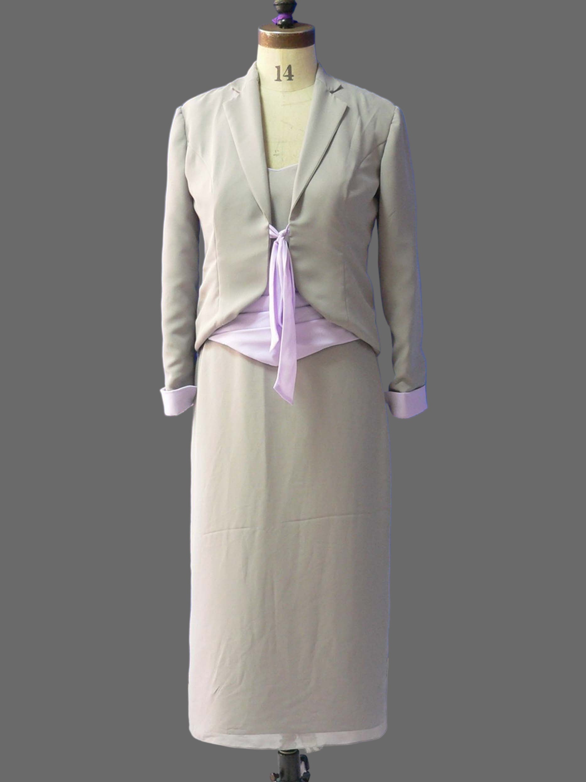 Gray Pink Strapless Mother of the Bride Dress with Sash - Elegant Two Tone Gown