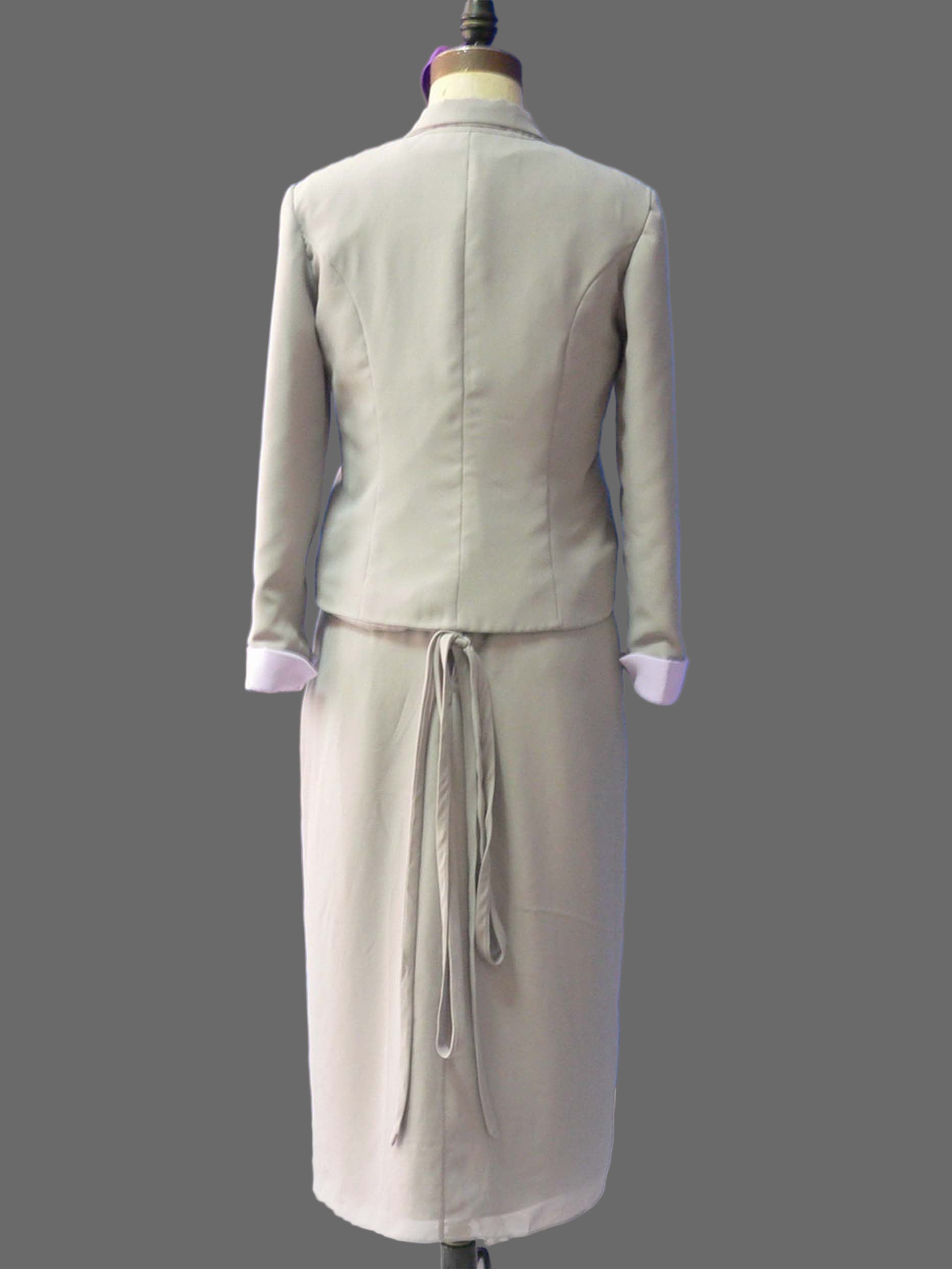 Gray Pink Strapless Mother of the Bride Dress with Sash - Elegant Two Tone Gown