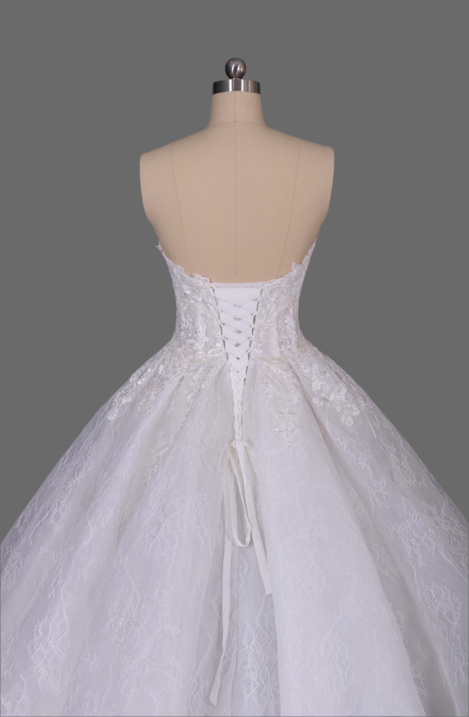 Hot Sale Ball Gown Lace appliques Wedding Dress