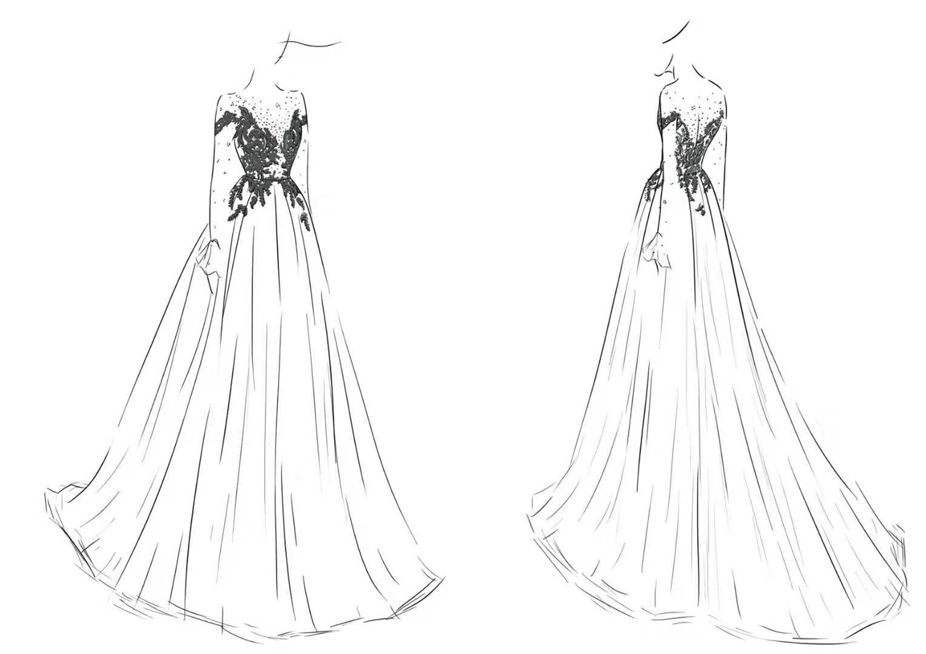 Hot sale Lace and Tulle A-Line Wedding Dress with Long Sleeves - Designer Bridal Gown for the Modern Bride