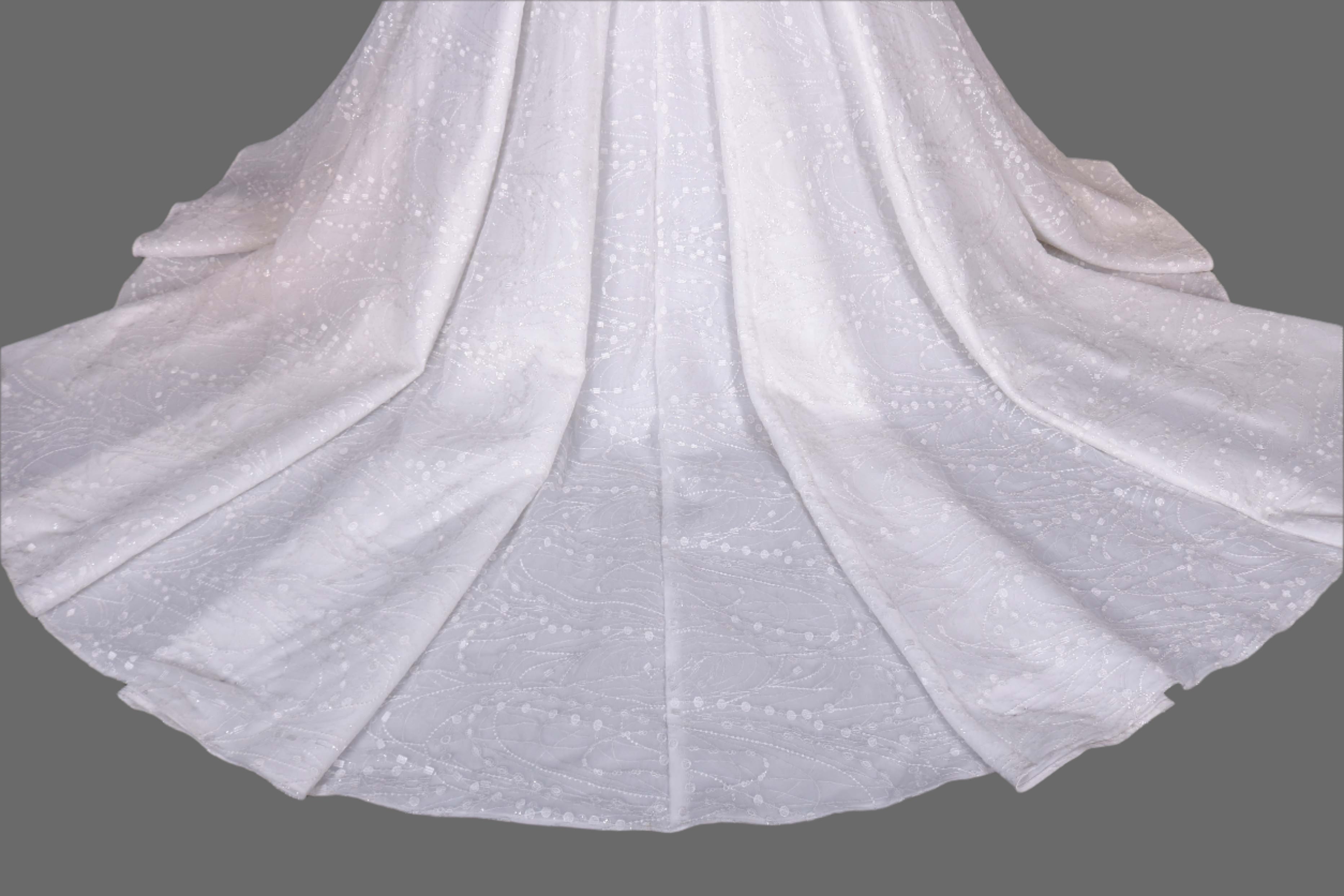 Illusion Long Sleeve Ball Gown Wedding Dress