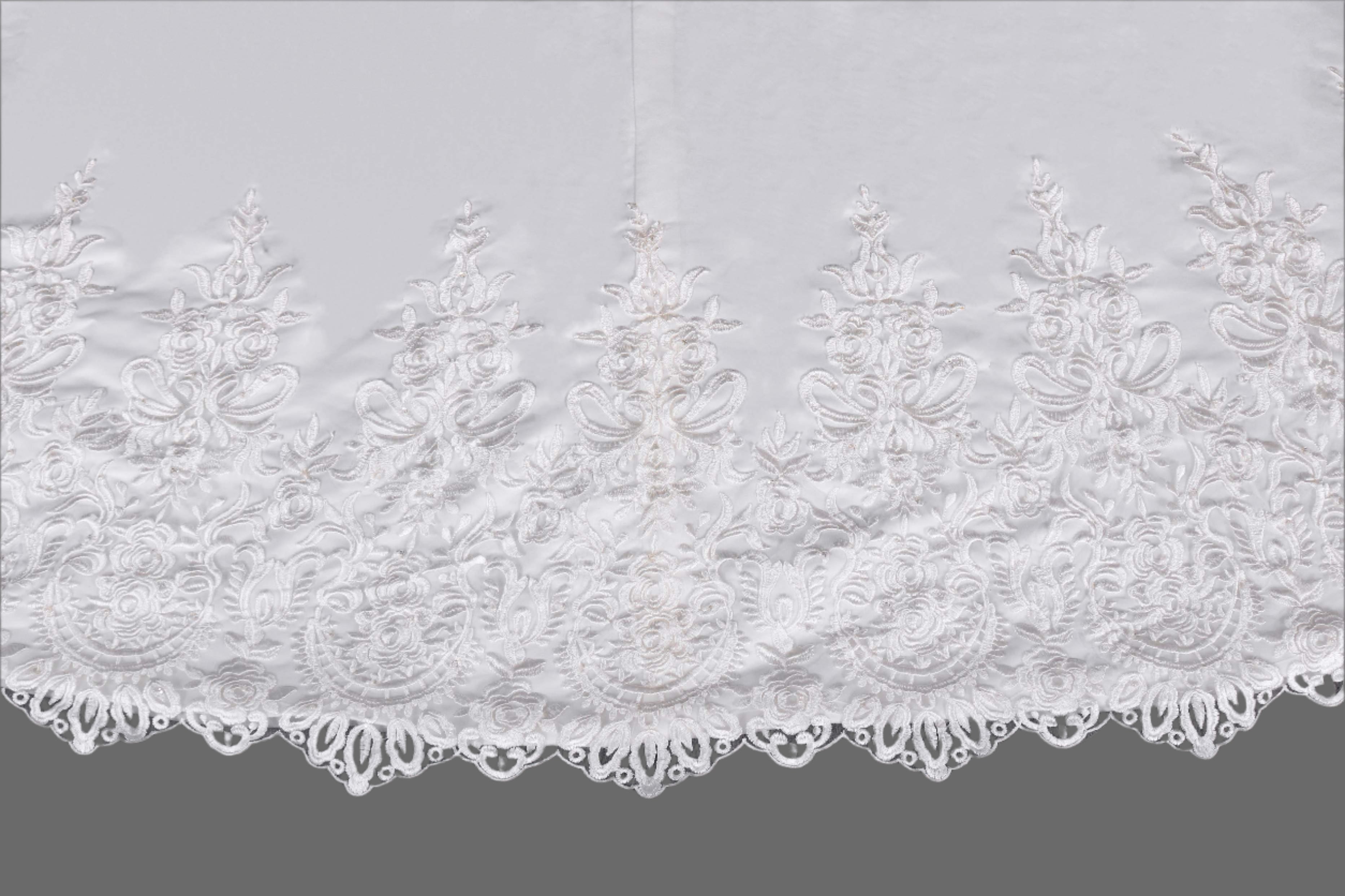 Lace Applique Mermaid Gown with Detachable Train