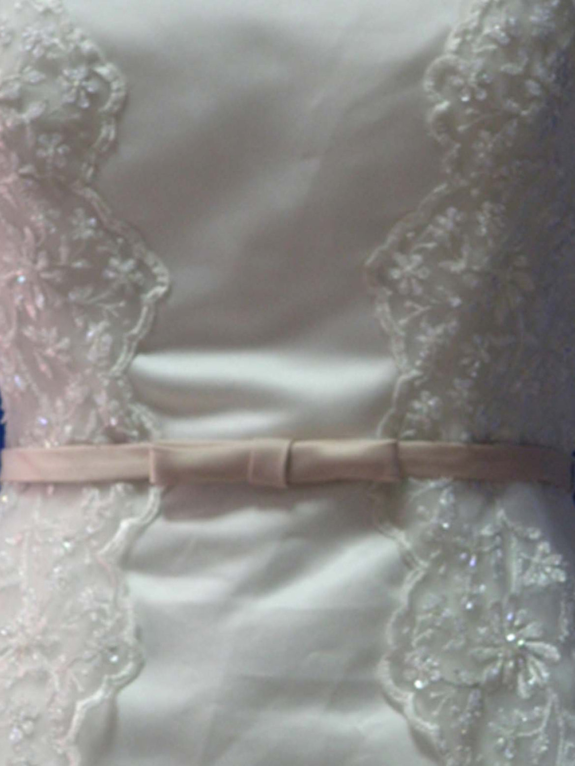 Luxury Strapless A-Line Wedding Dress with Crystal Beading & Embroidered Lace Train