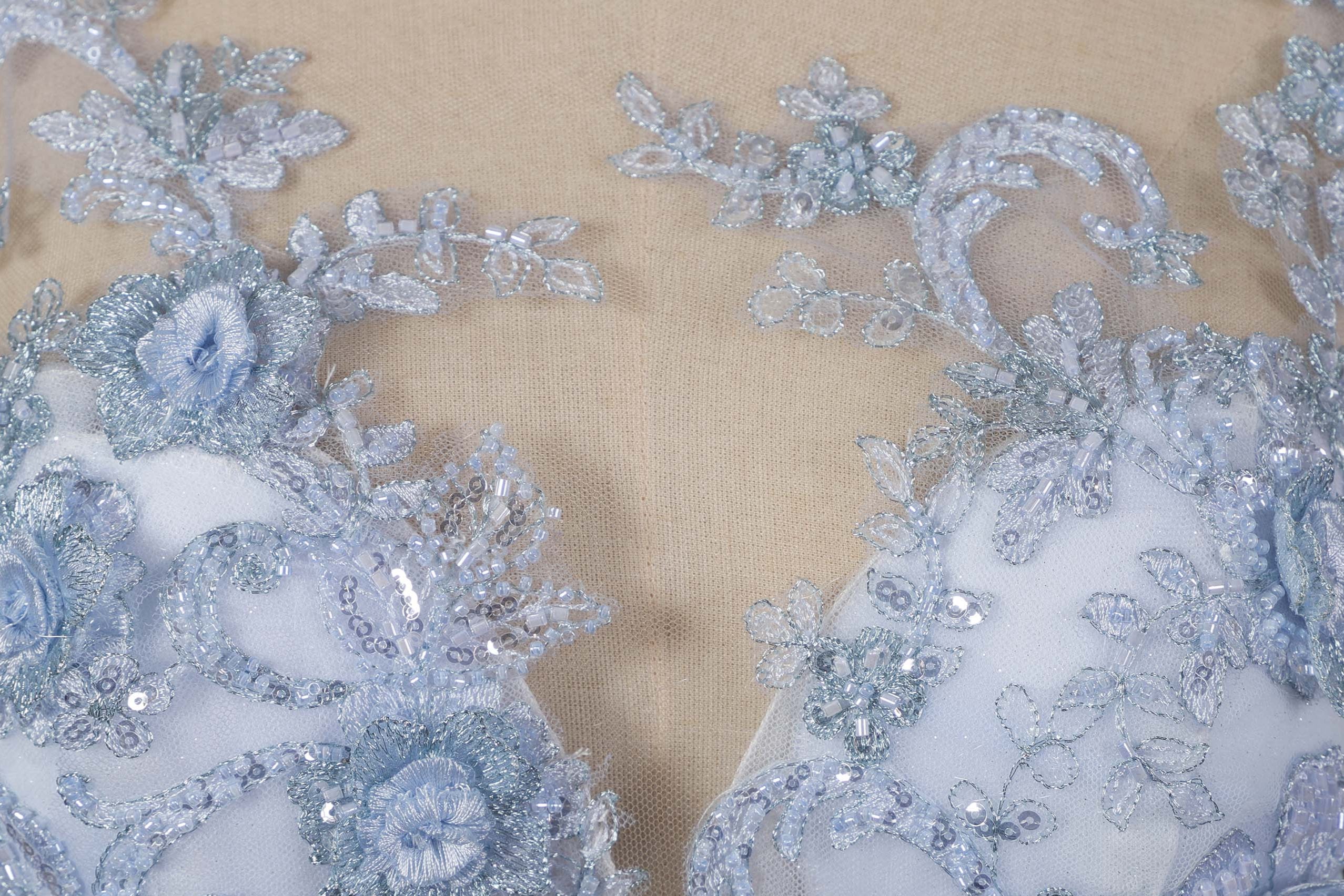 Modern A-Line Floral Lace Wedding Dress | Stylish Bridal Gown