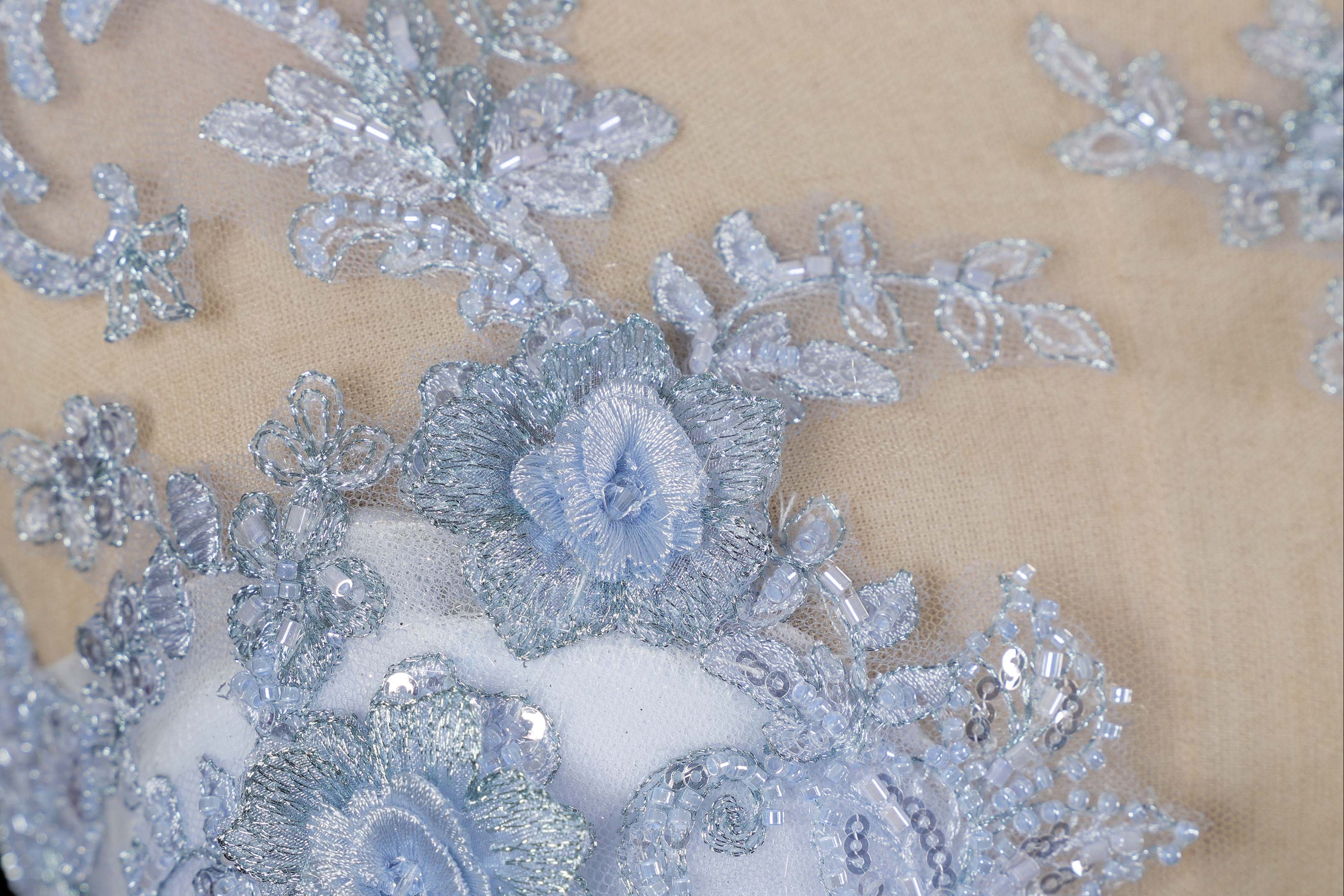 Modern A-Line Floral Lace Wedding Dress | Stylish Bridal Gown