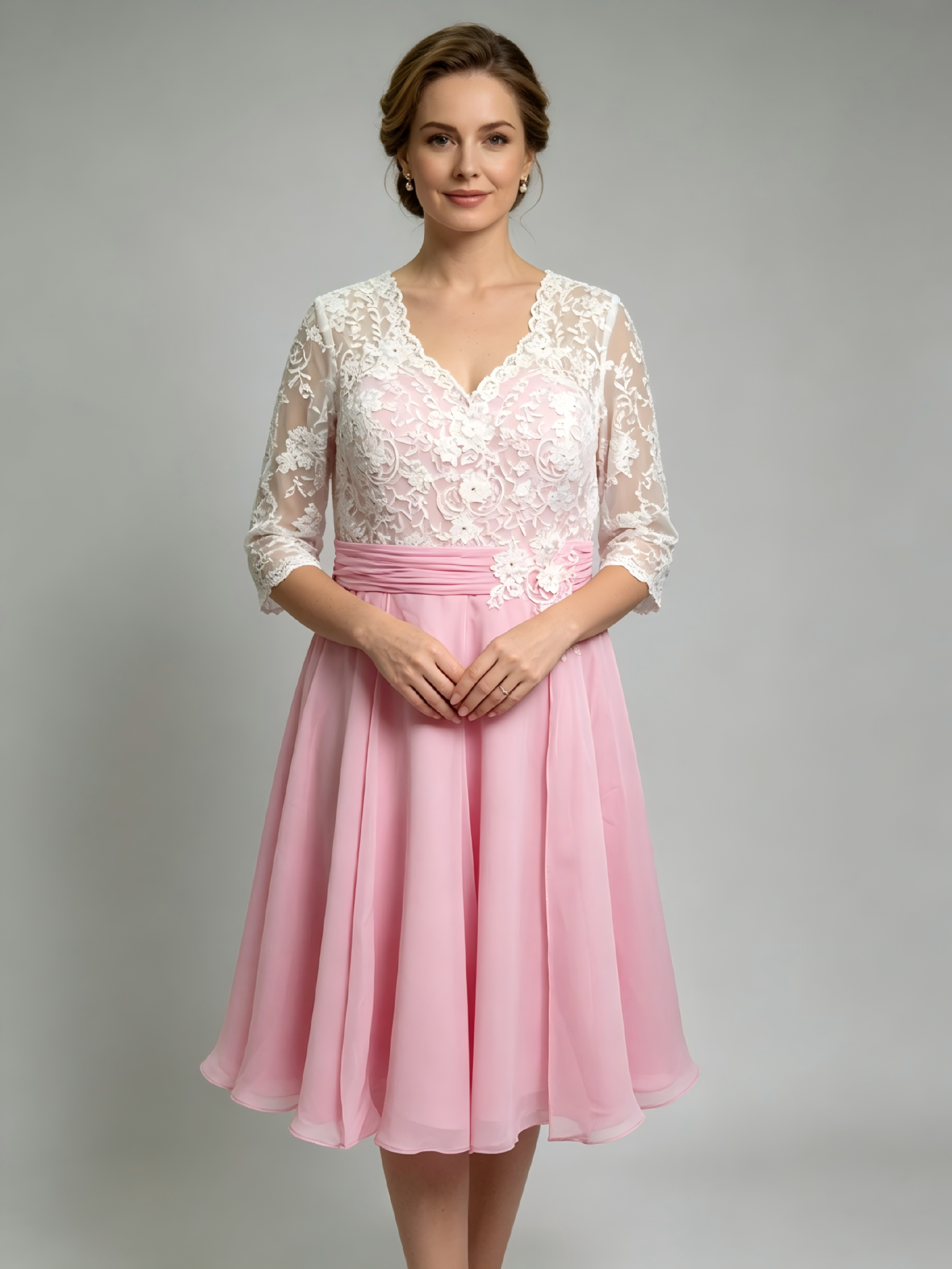 Mother of Bride Dress - Elegant Chiffon A-Line Dress for Weddings