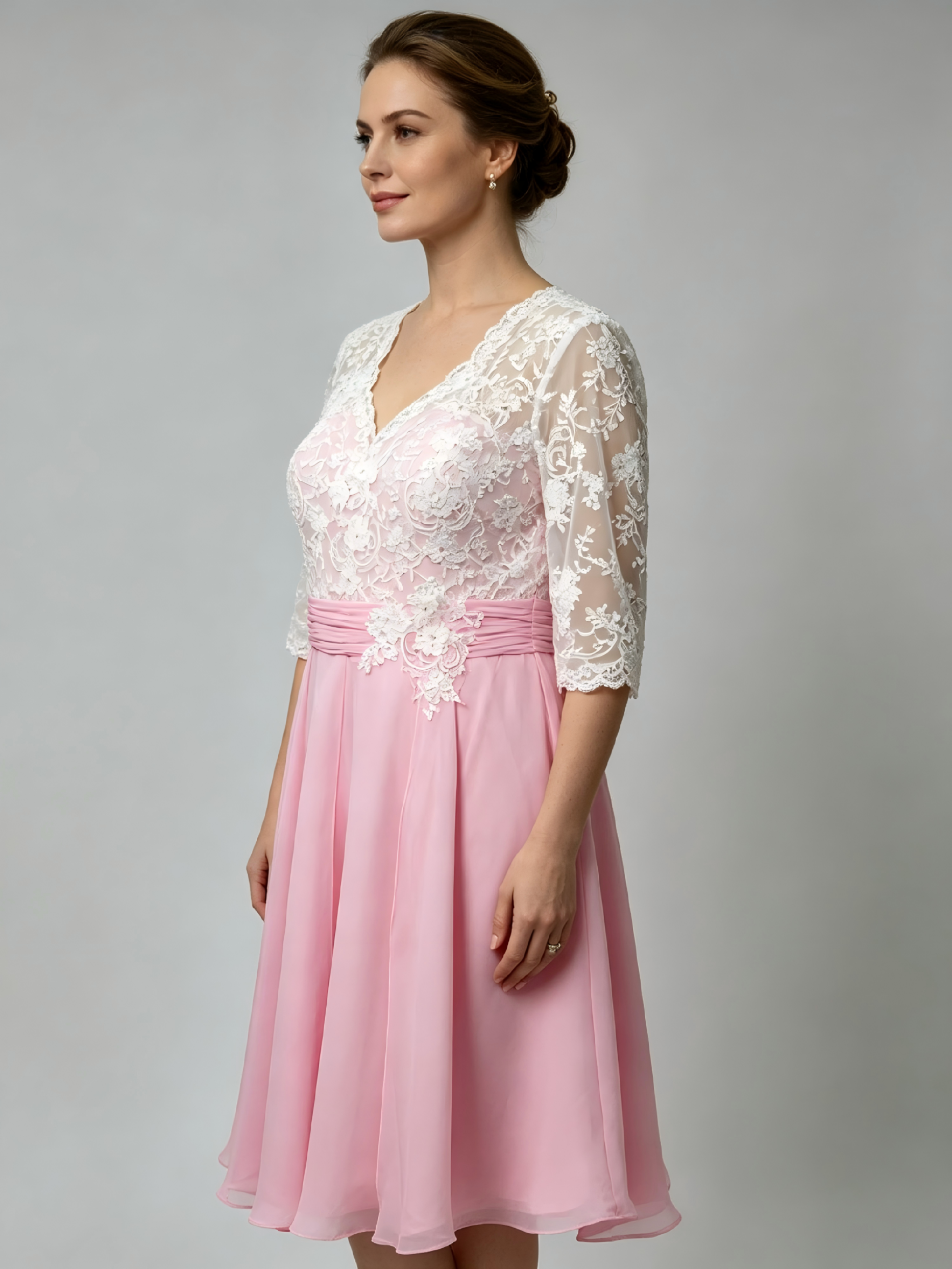 Mother of Bride Dress - Elegant Chiffon A-Line Dress for Weddings