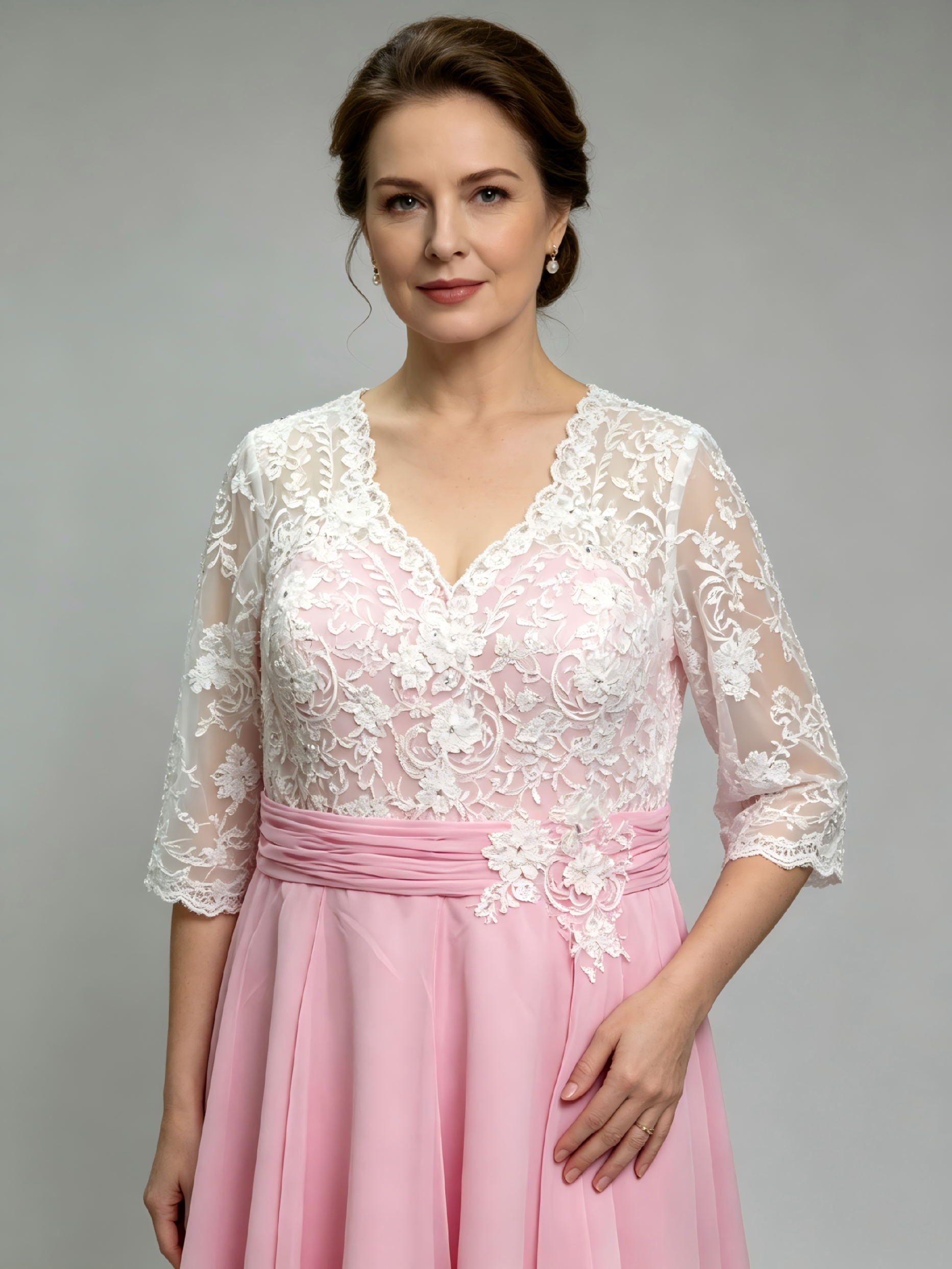 Mother of Bride Dress - Elegant Chiffon A-Line Dress for Weddings