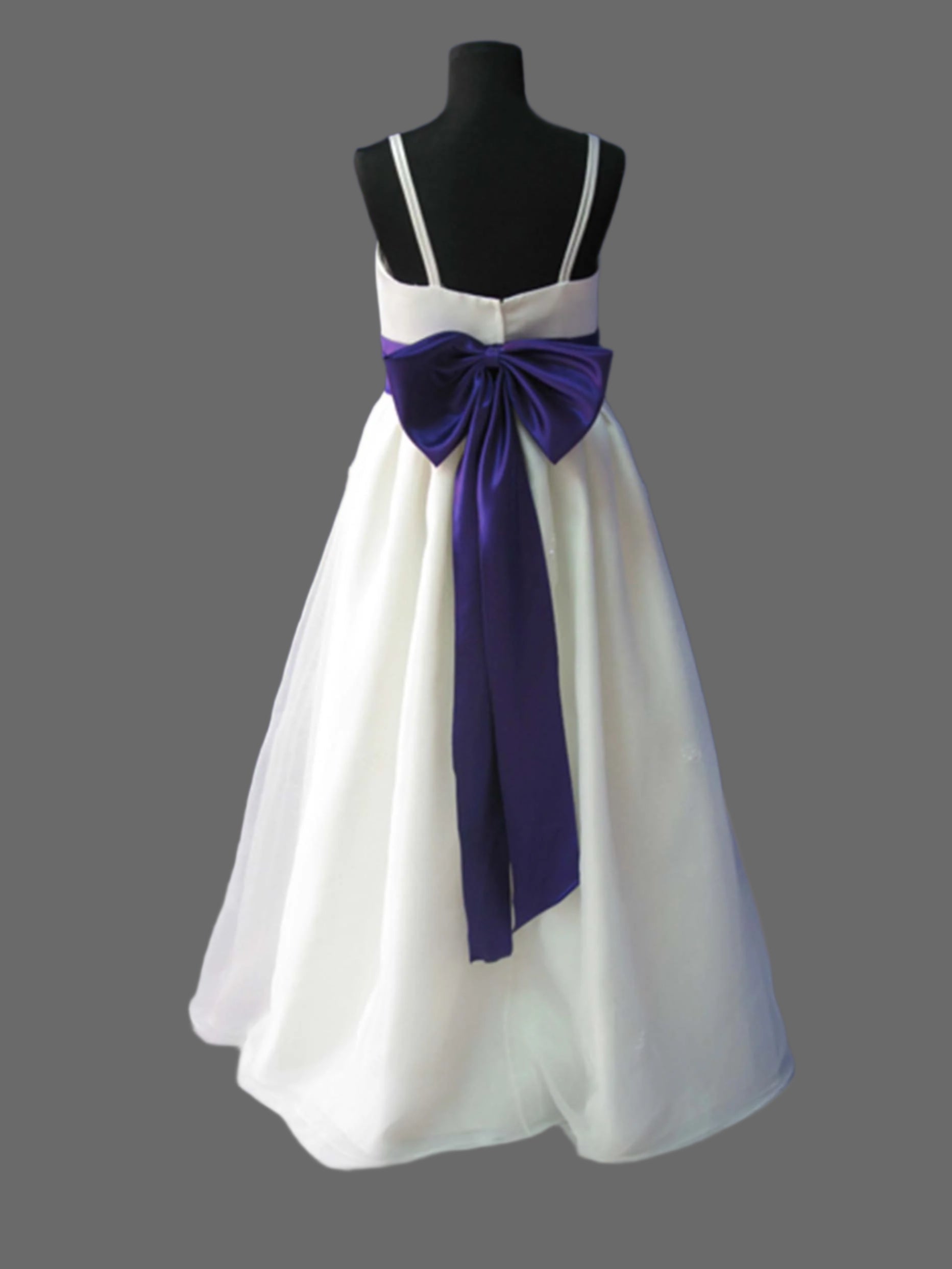 Organza Flower Girl Dress with Large Bow