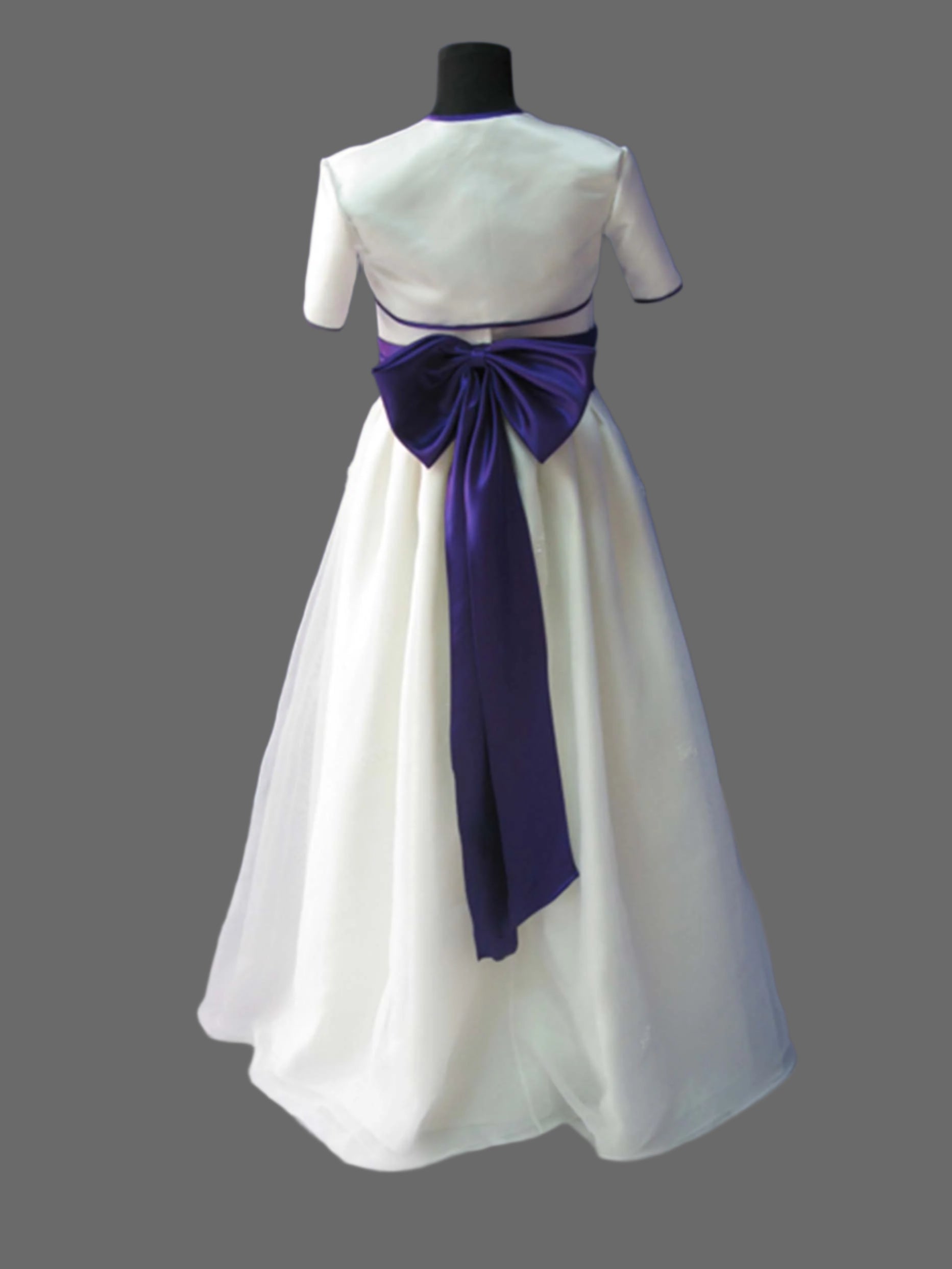 Organza Flower Girl Dress with Large Bow
