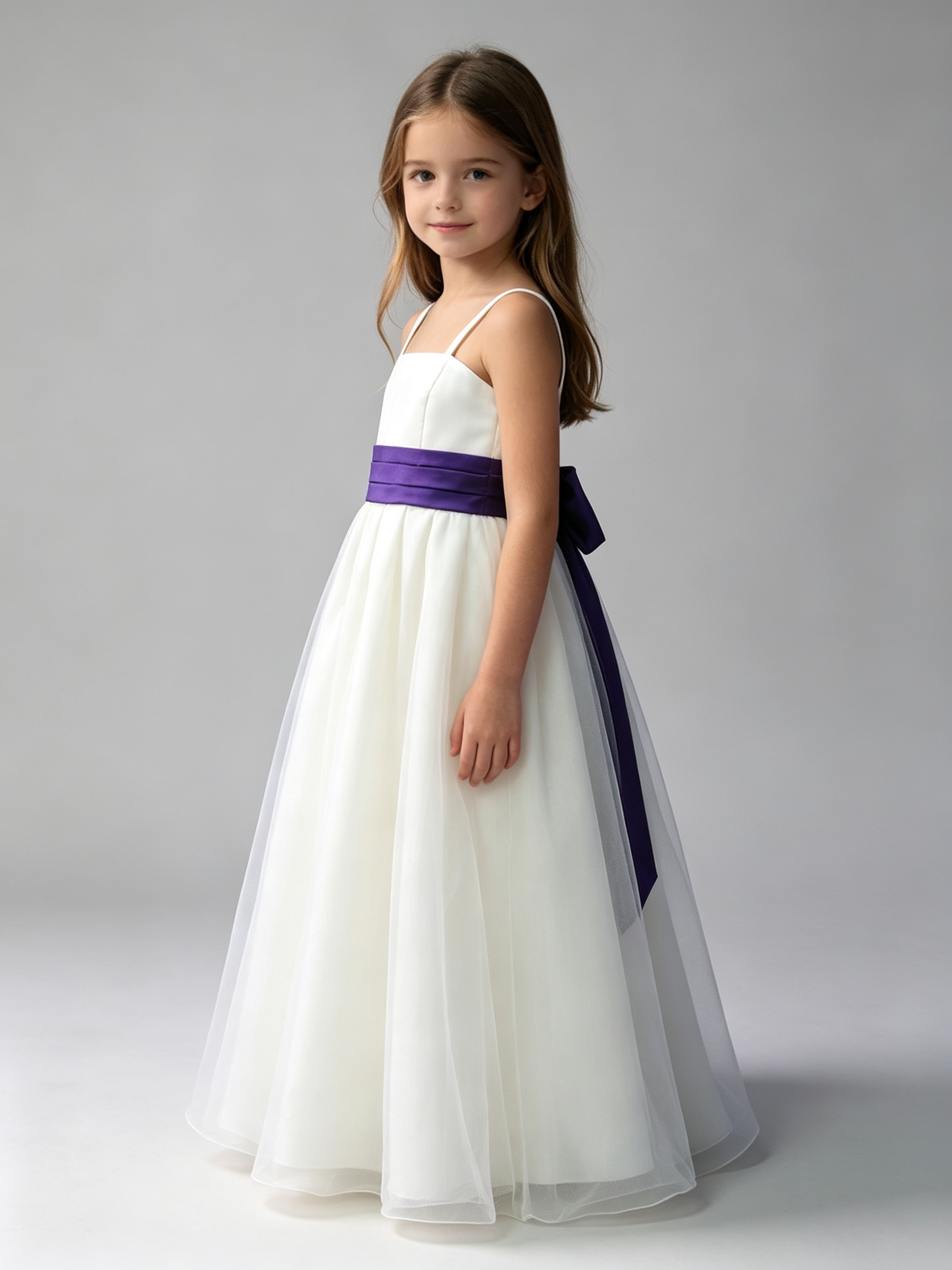 Organza Flower Girl Dress with Large Bow