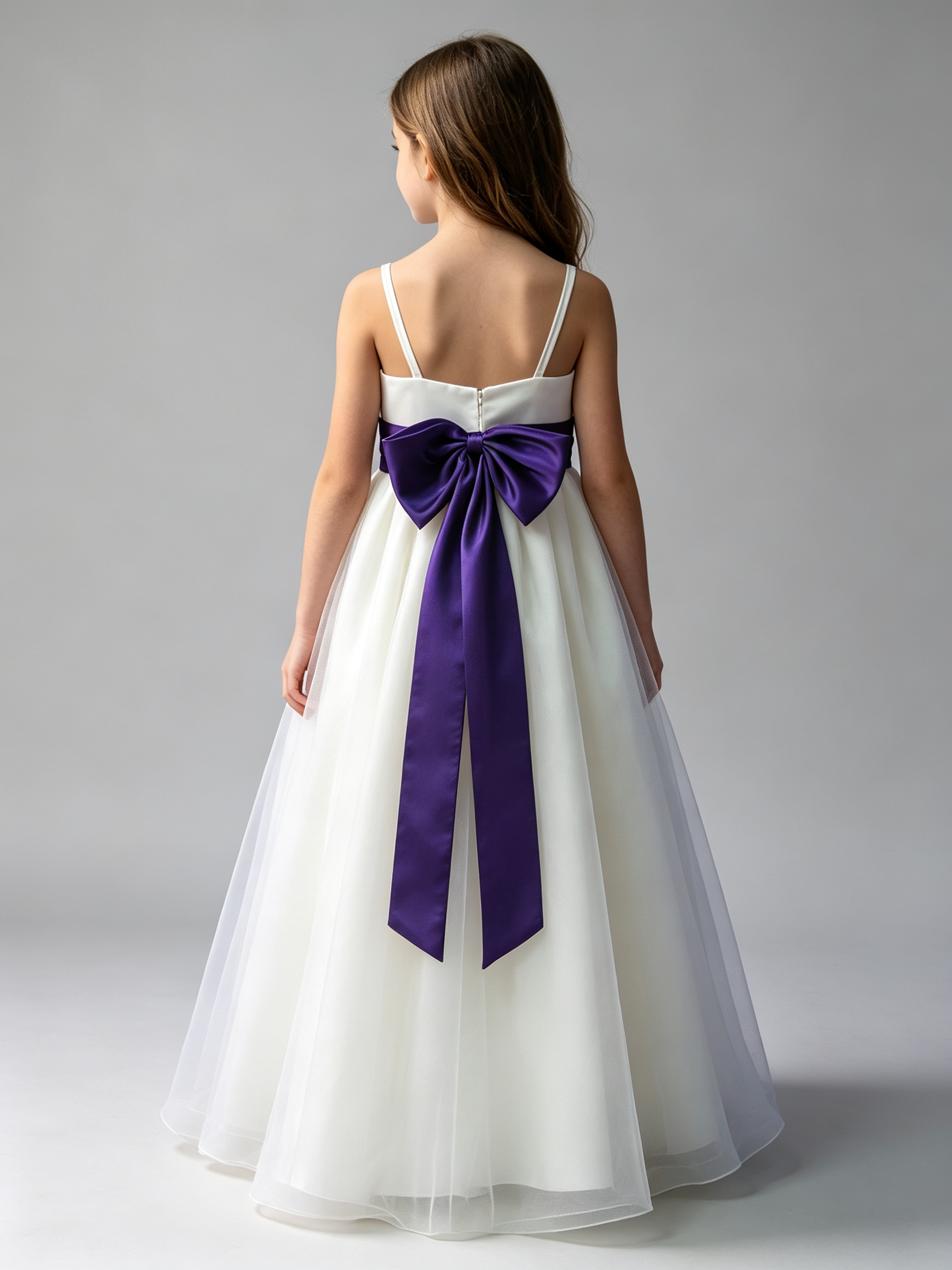 Organza Flower Girl Dress with Large Bow