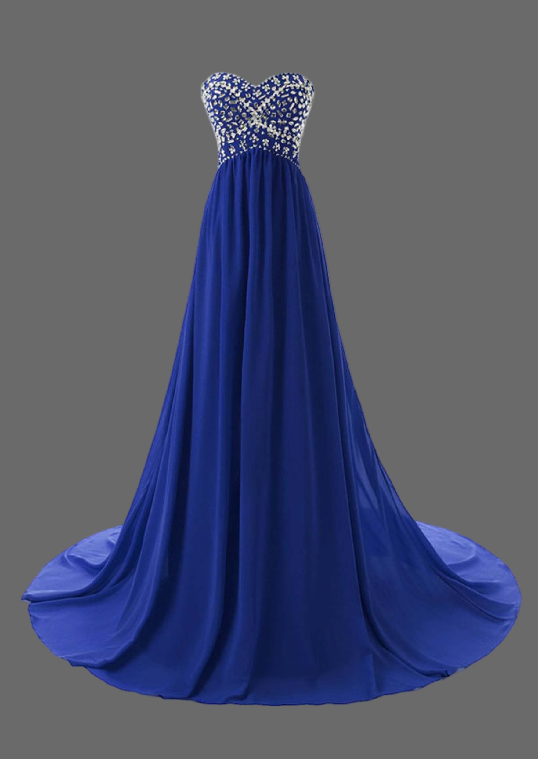 Red Prom Dress with Crystal Beaded Bodice - Strapless A-Line Evening Gown