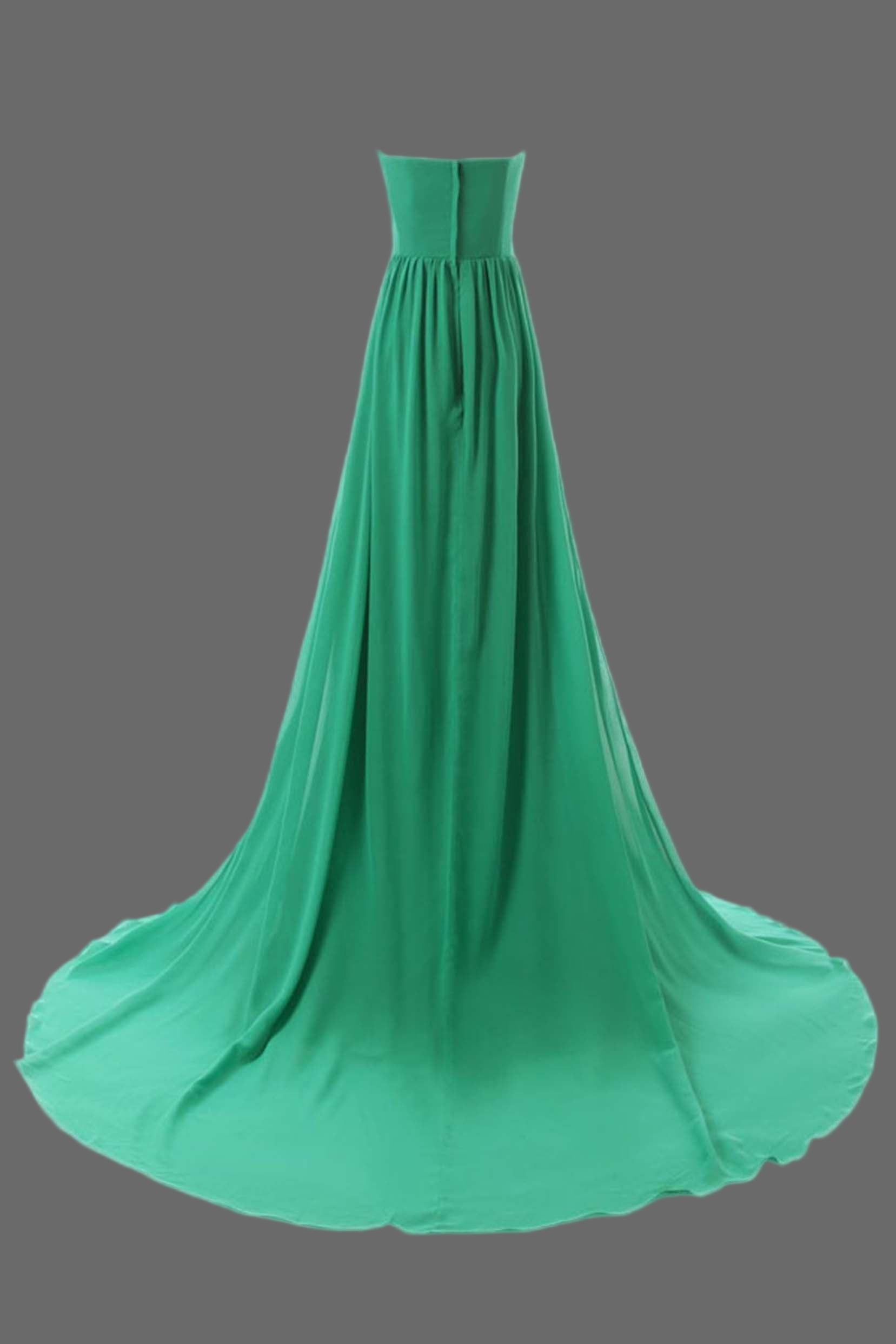 Red Prom Dress with Crystal Beaded Bodice - Strapless A-Line Evening Gown