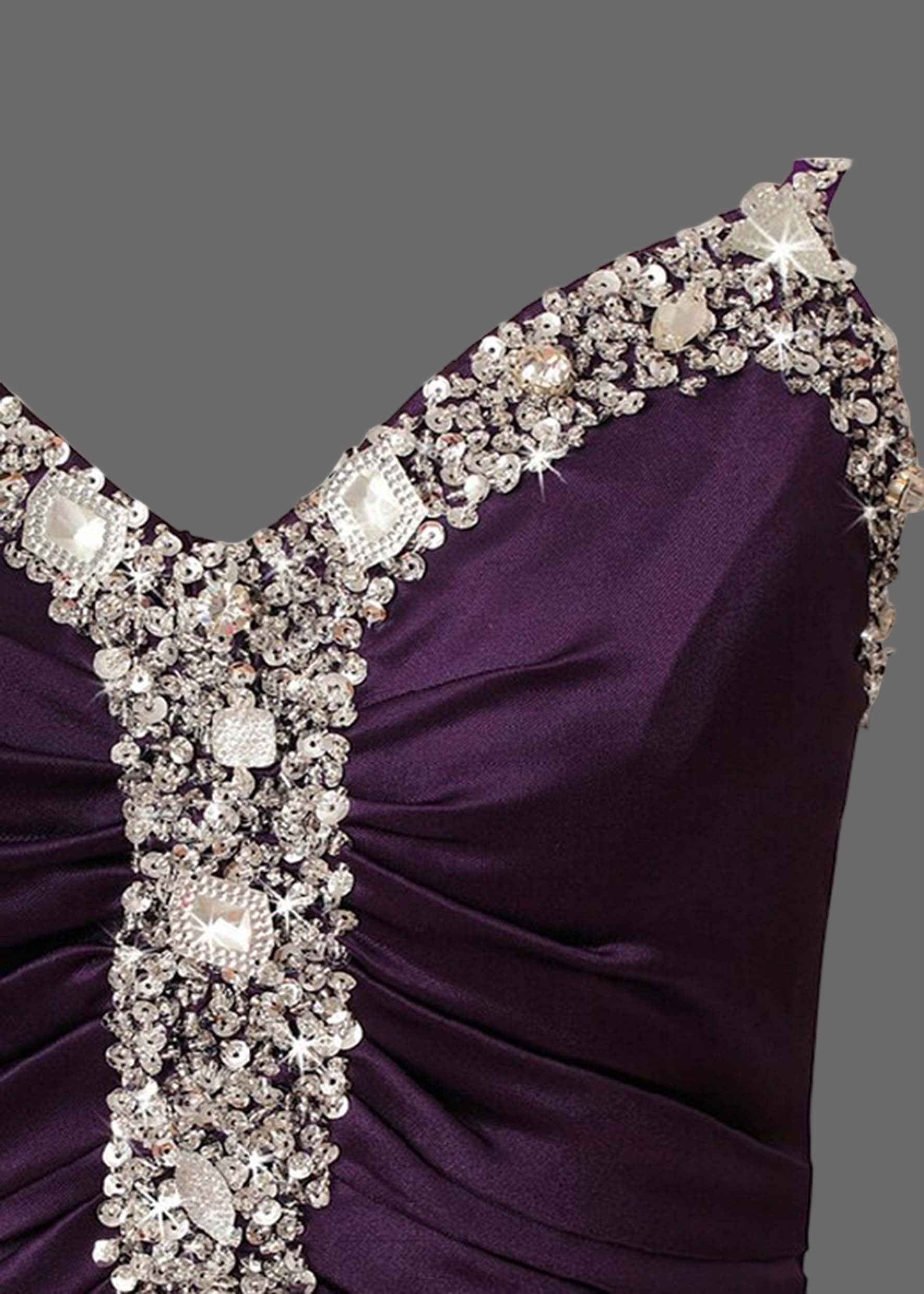 Royal Blue Beaded Prom Dress - Sweetheart Neckline Evening Gown