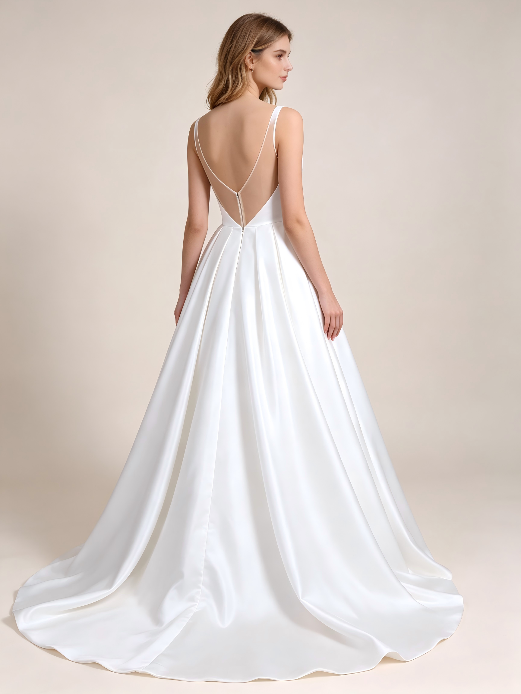 Satin Tank Ball Gown Wedding Dress