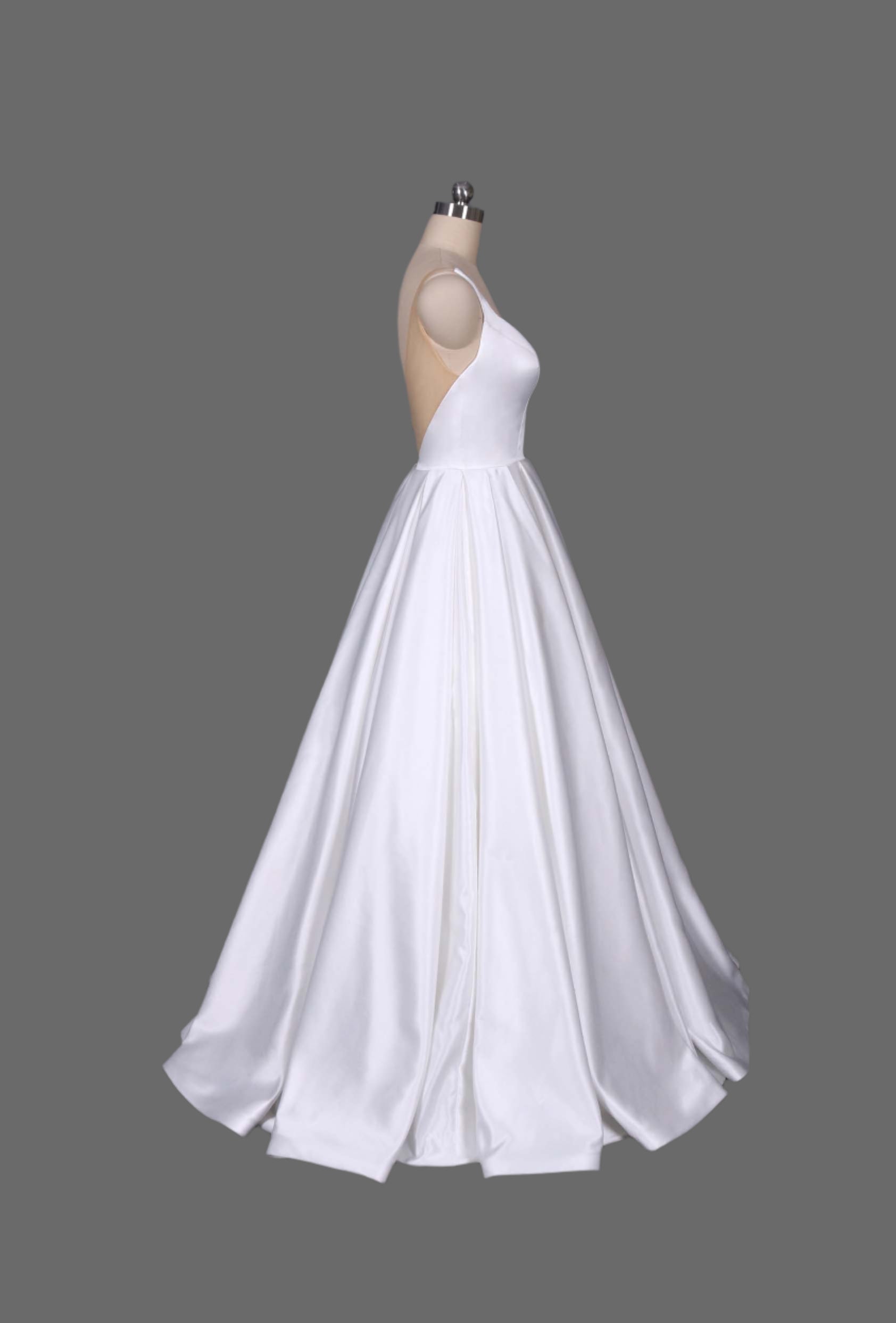 Satin Tank Ball Gown Wedding Dress