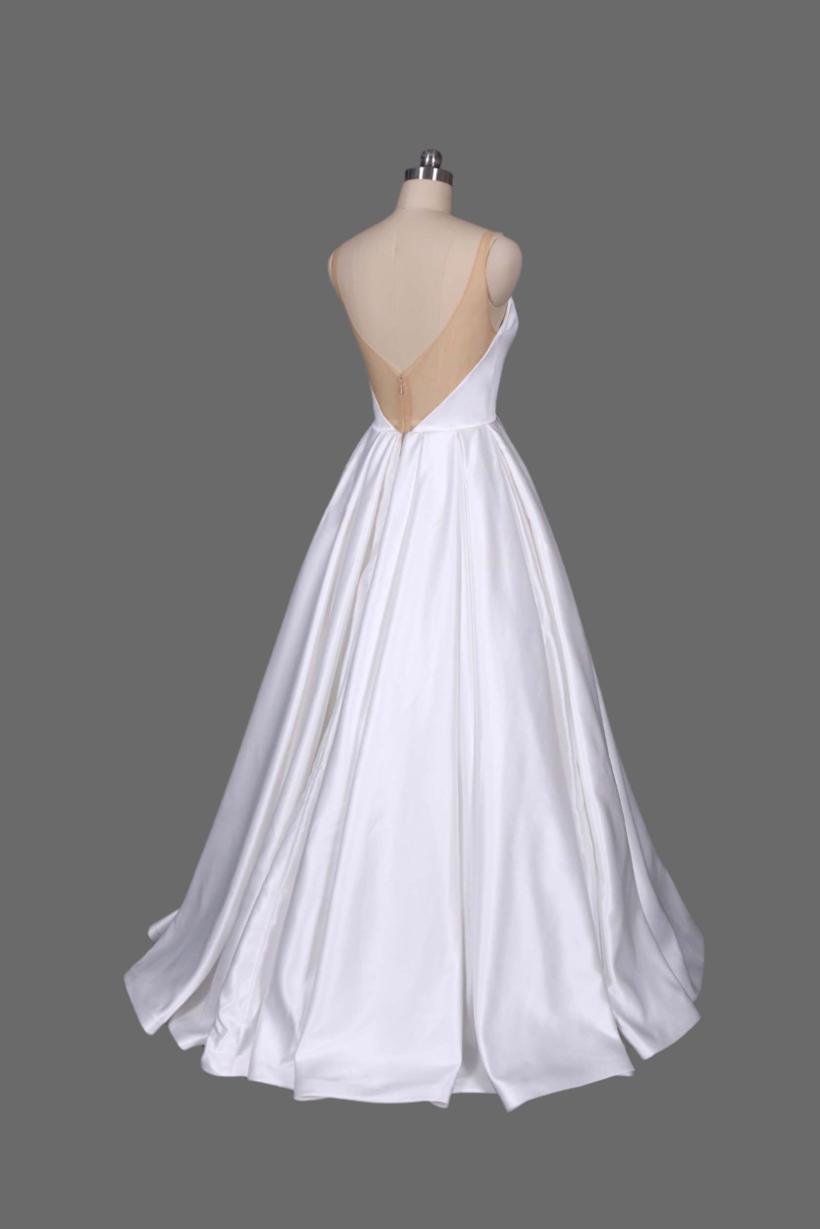 Satin Tank Ball Gown Wedding Dress