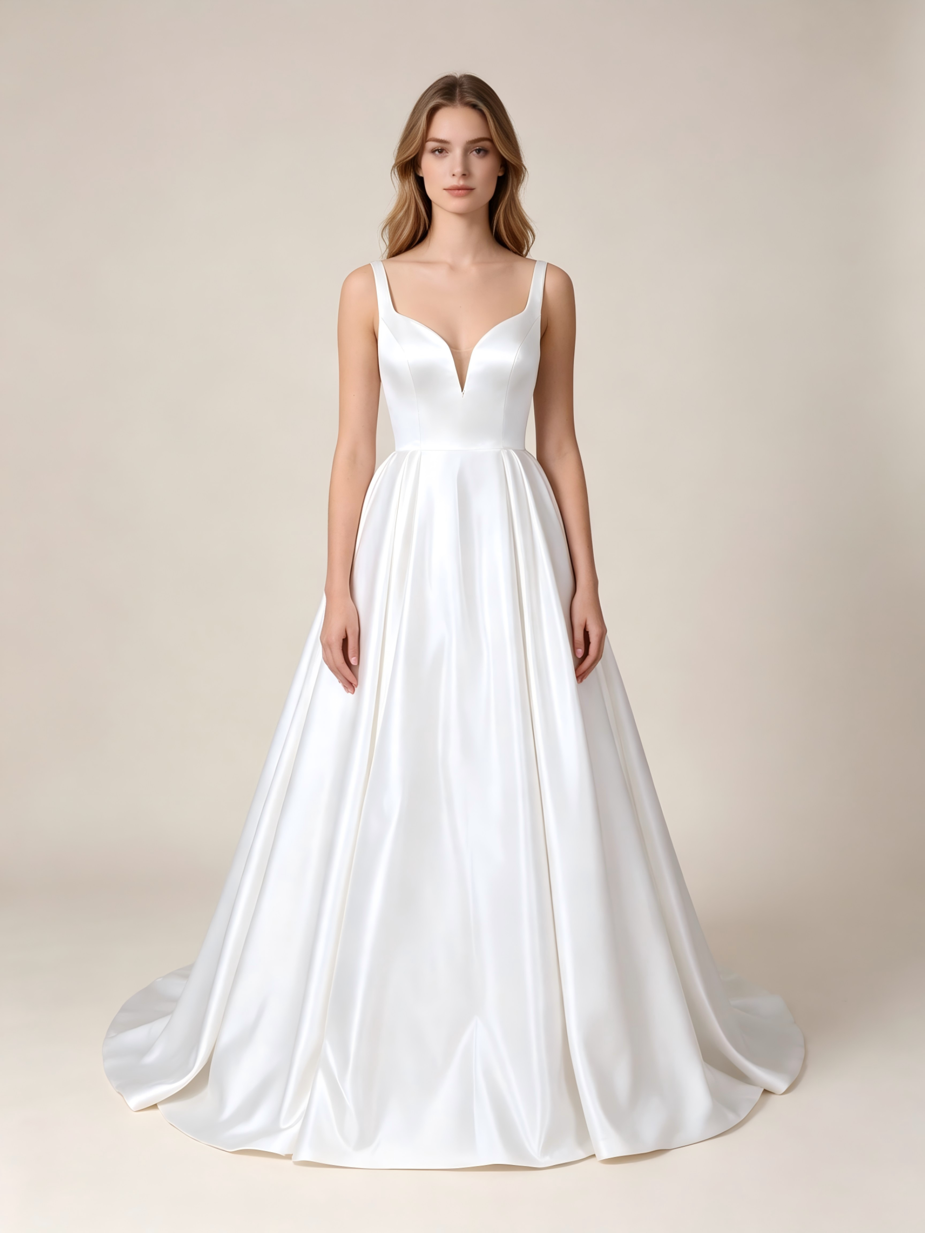 Satin Tank Ball Gown Wedding Dress