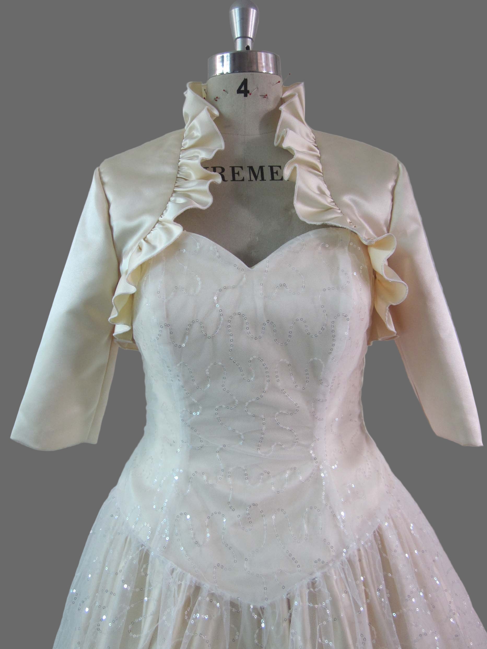 Sparkle Tulle Ball Gown Wedding Dress - Strapless Sweetheart with Glitter Cathedral Train