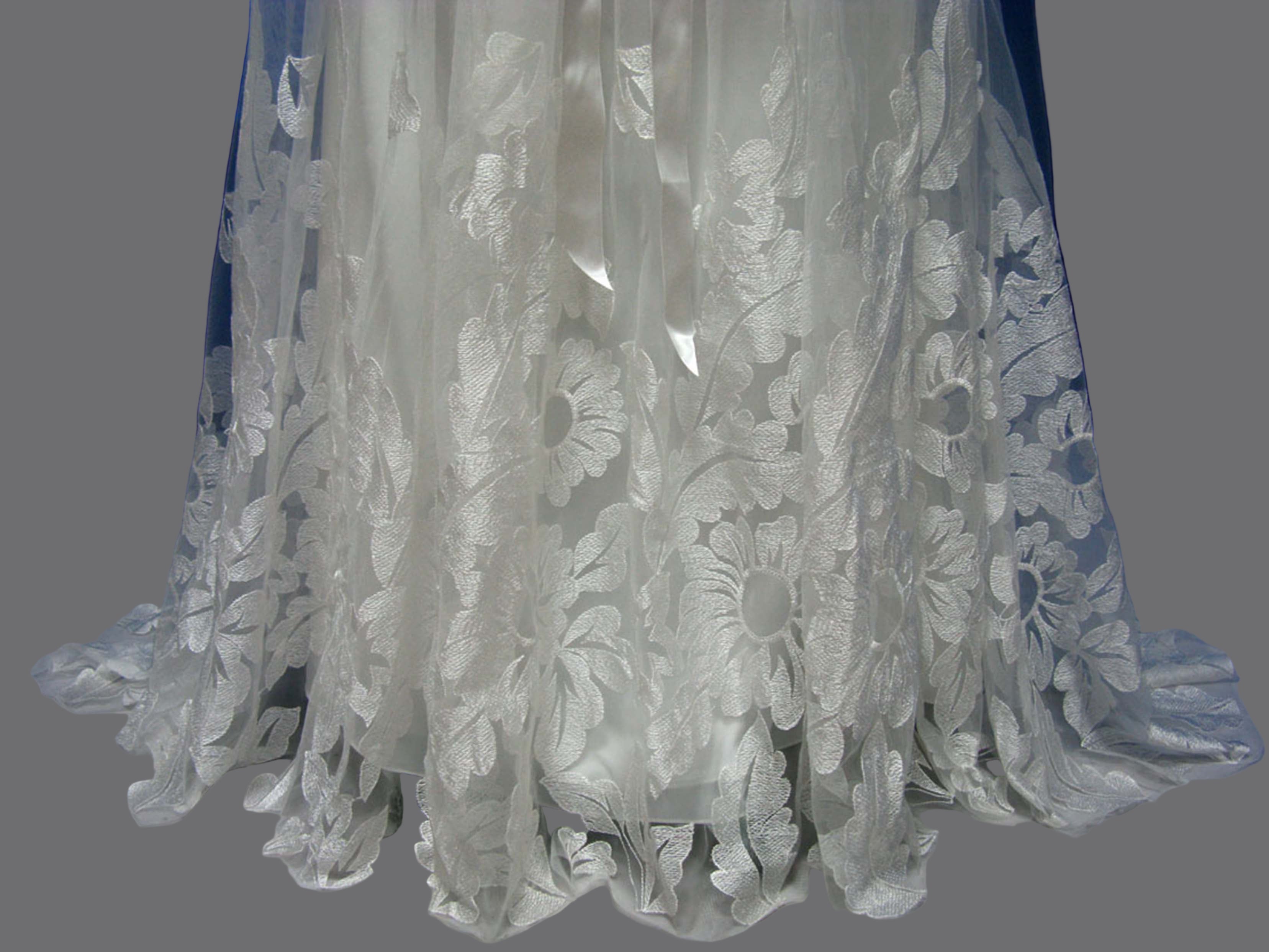 Strapless Boat Neckline Lace Overlay Maternity Wedding Dresses