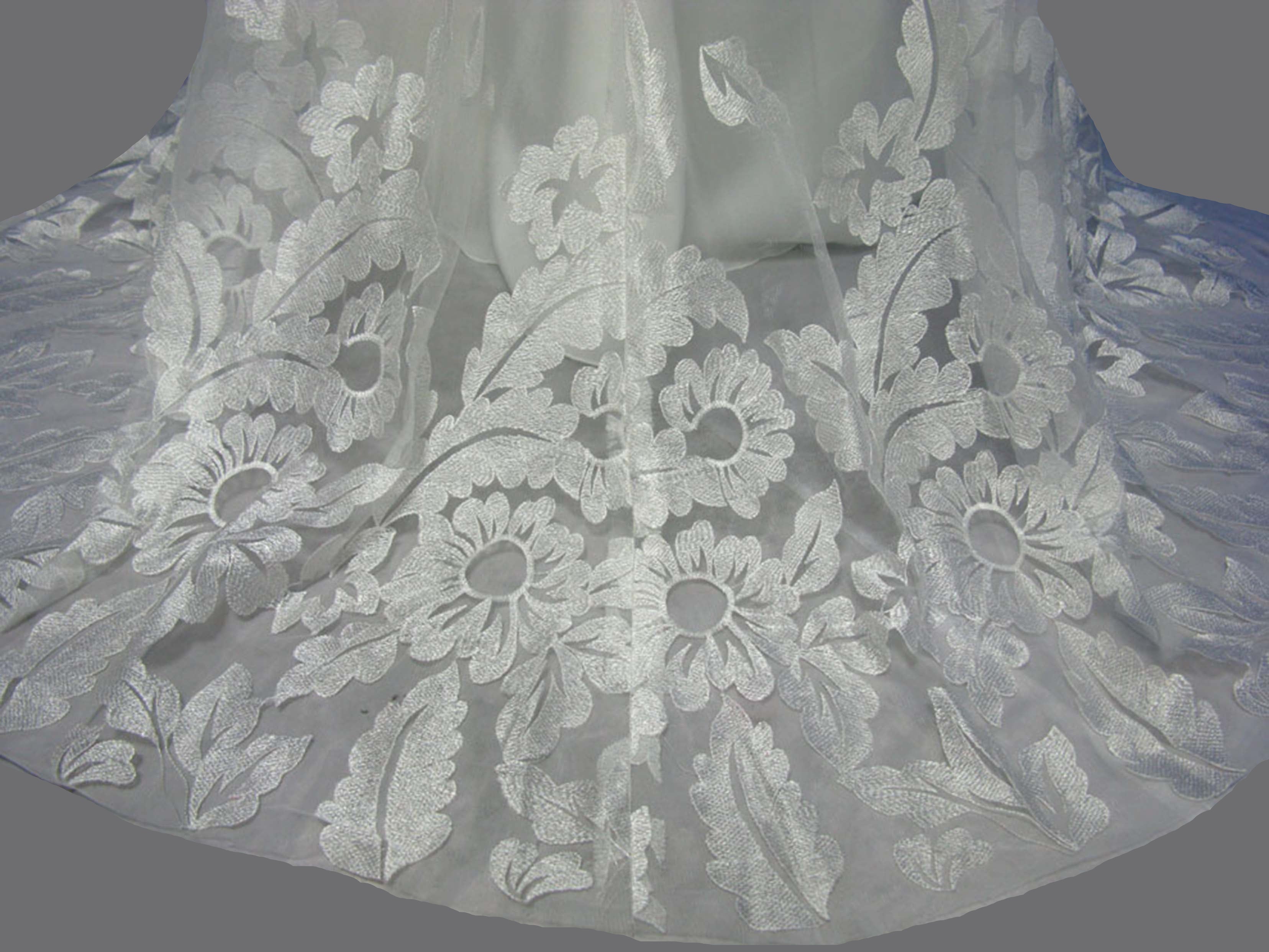 Strapless Boat Neckline Lace Overlay Maternity Wedding Dresses