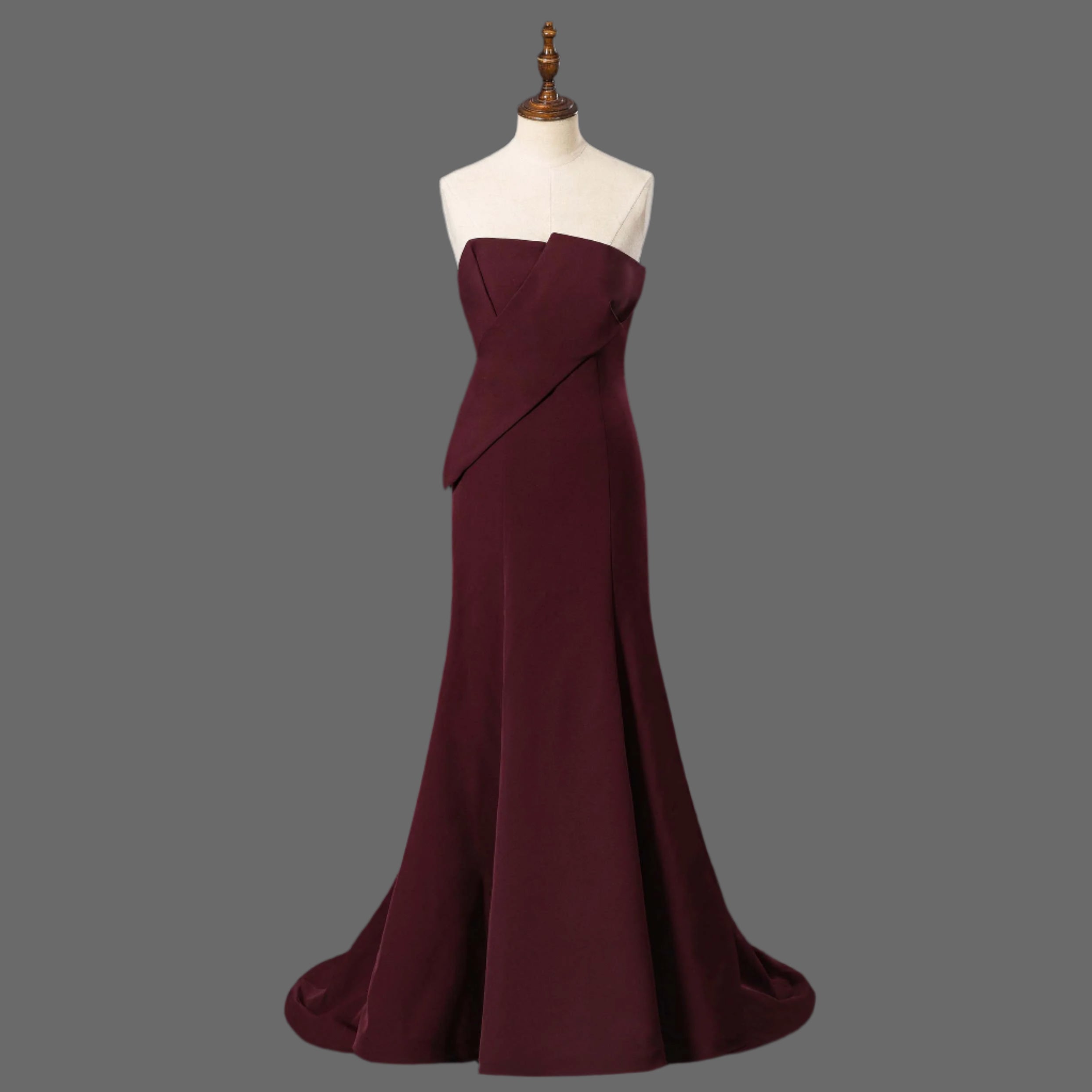 Strapless  Mermaid Dress with Sweep train