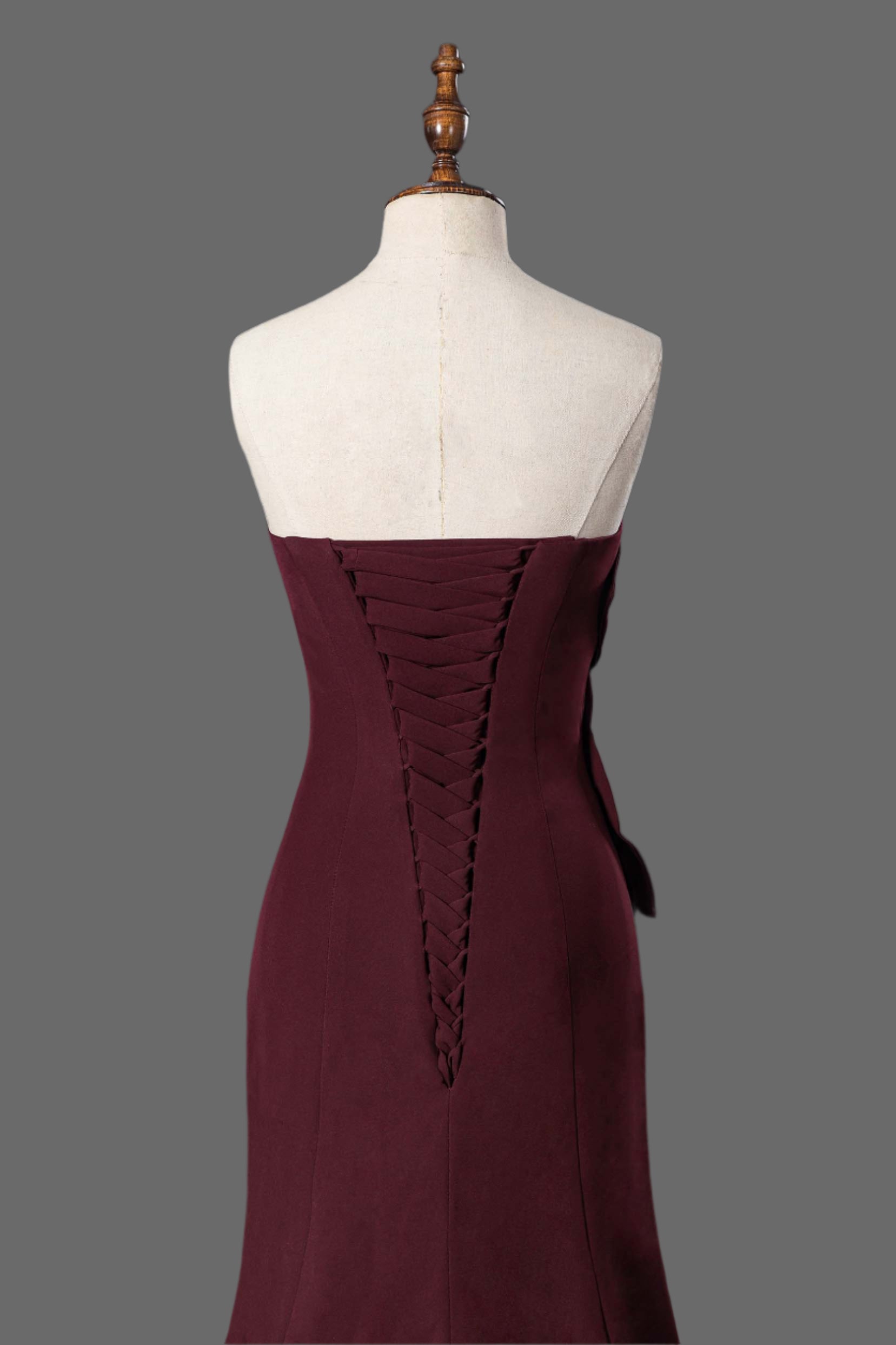 Strapless  Mermaid Dress with Sweep train