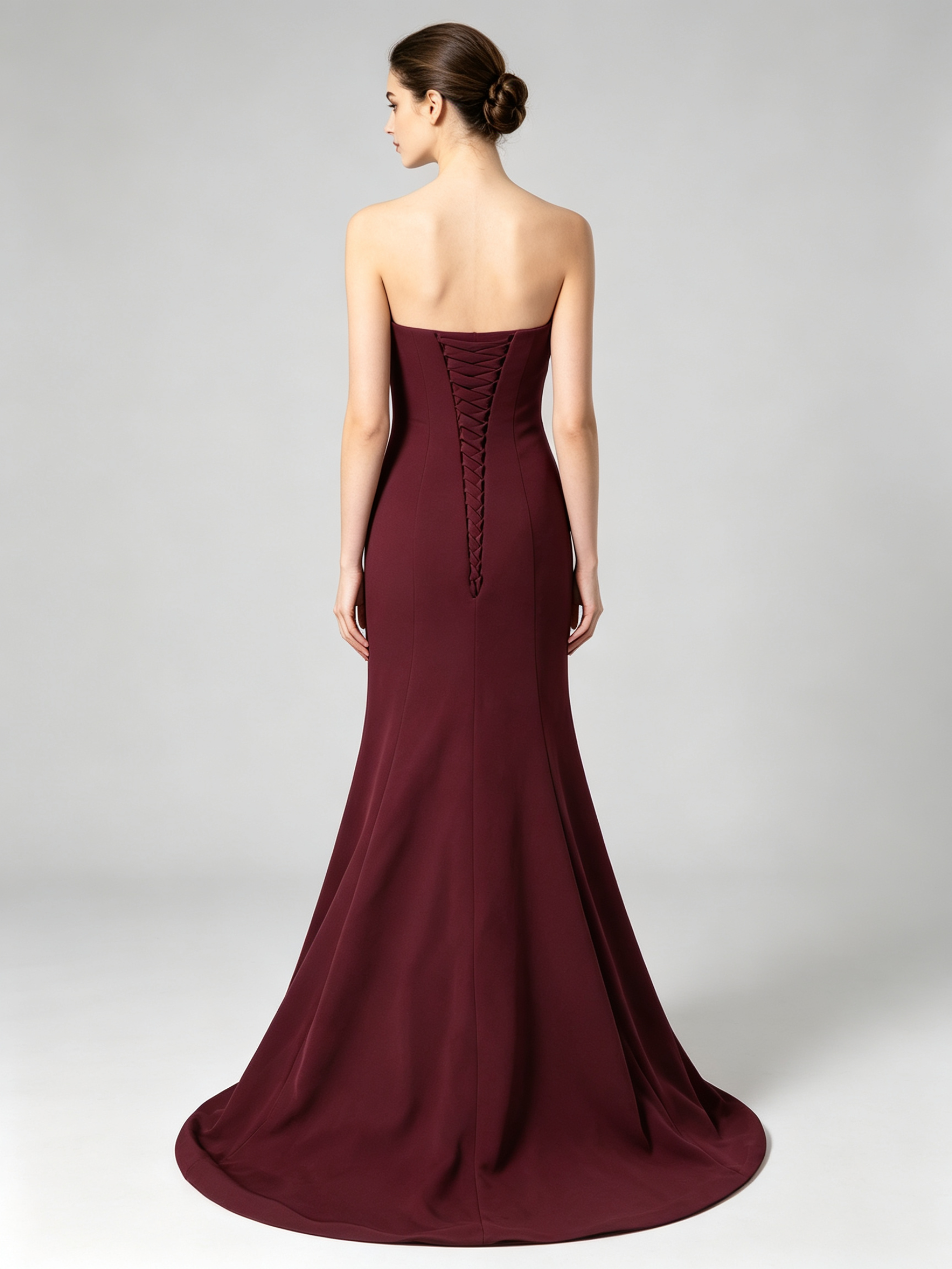 Strapless  Mermaid Dress with Sweep train