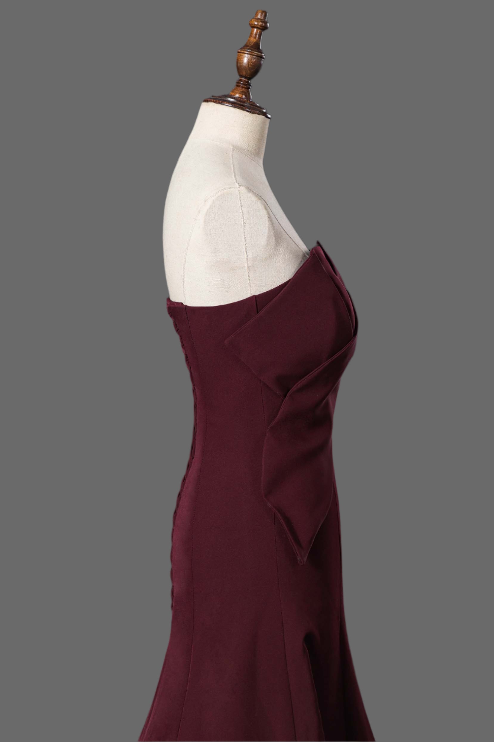 Strapless  Mermaid Dress with Sweep train