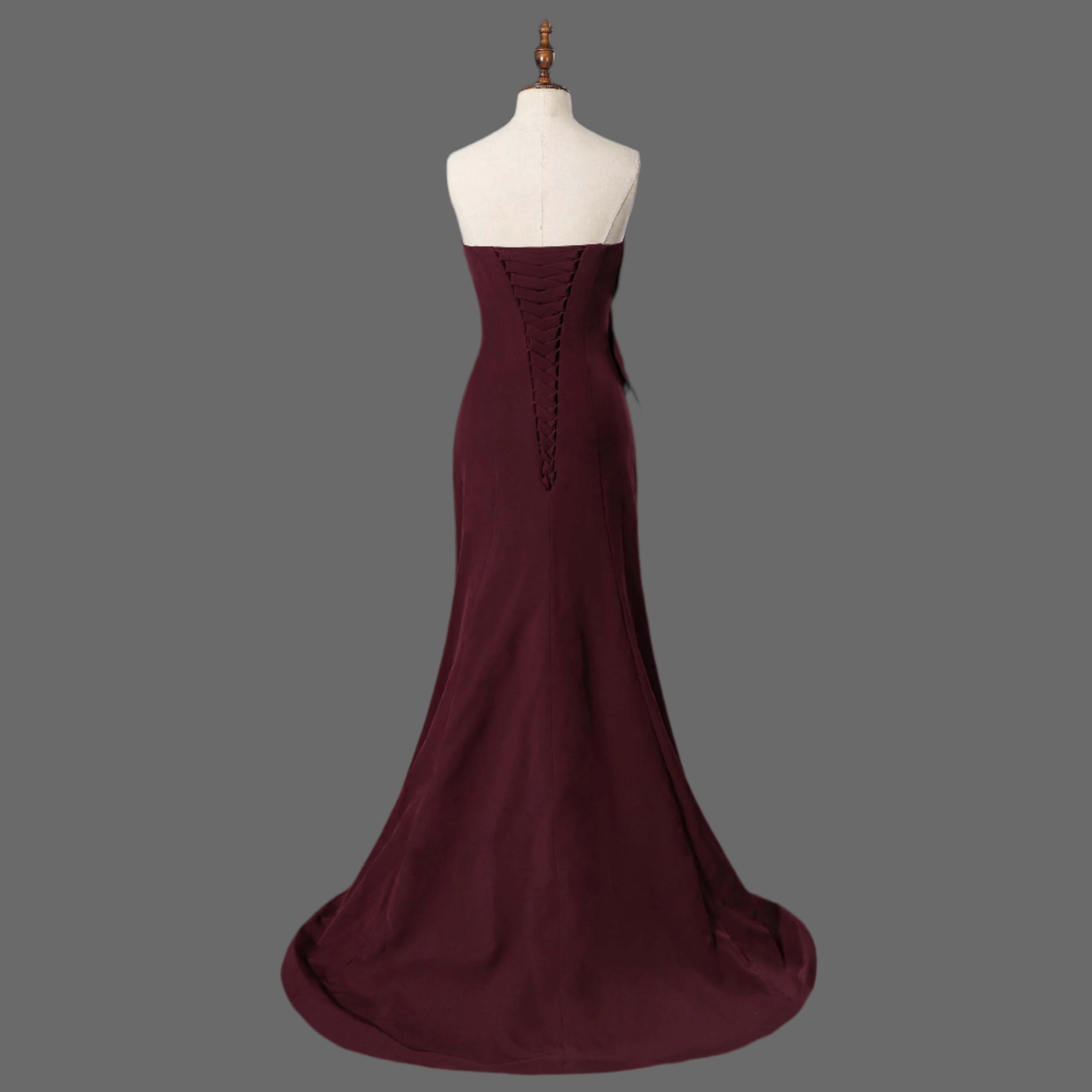 Strapless  Mermaid Dress with Sweep train