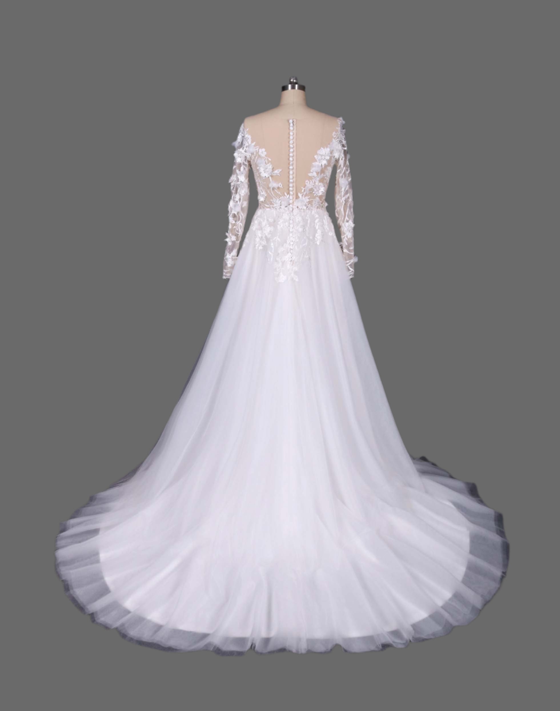 Stunning A-Line Wedding Dress - Off-Shoulder Lace Bridal Gown