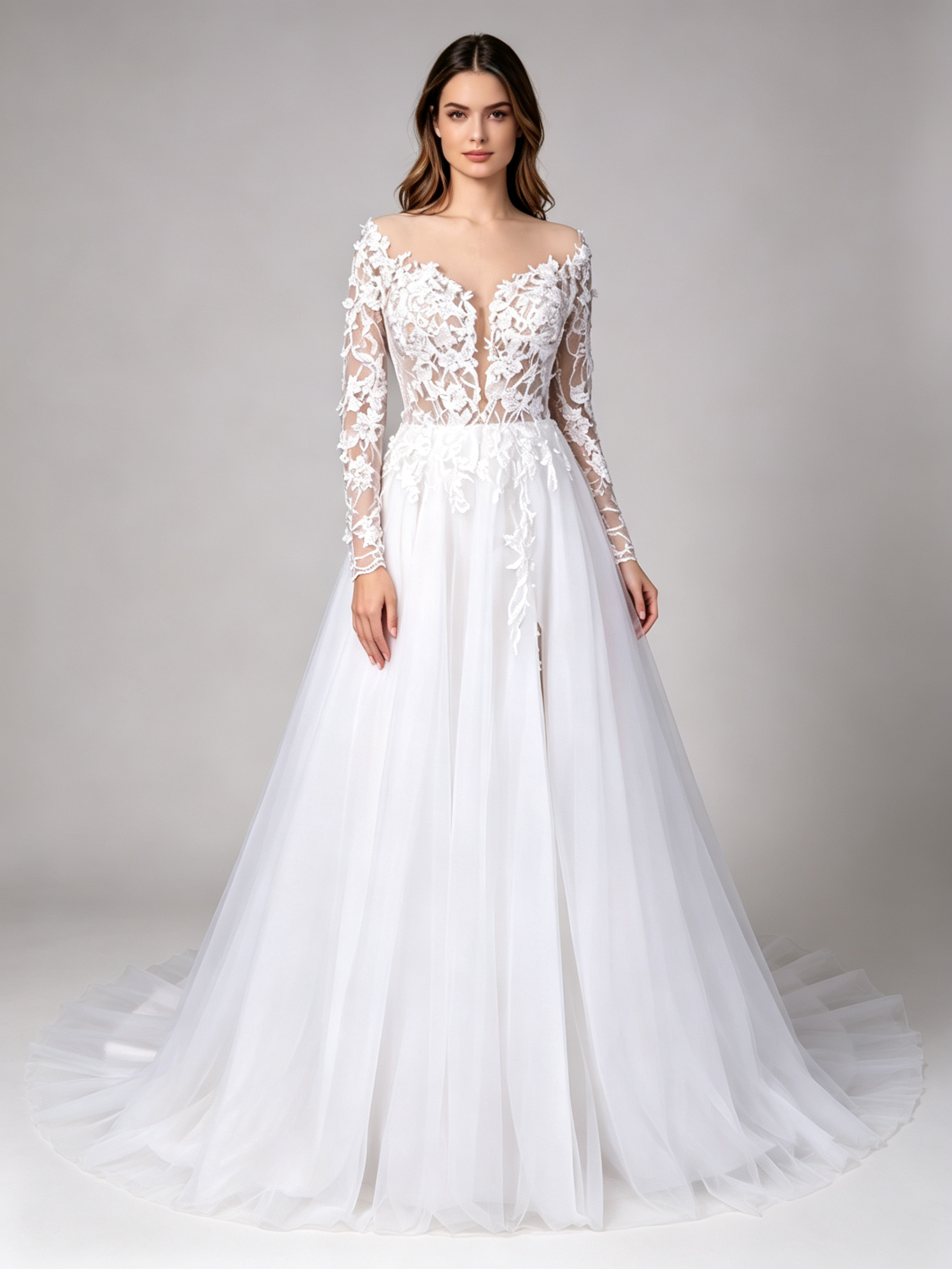 Stunning A-Line Wedding Dress - Off-Shoulder Lace Bridal Gown