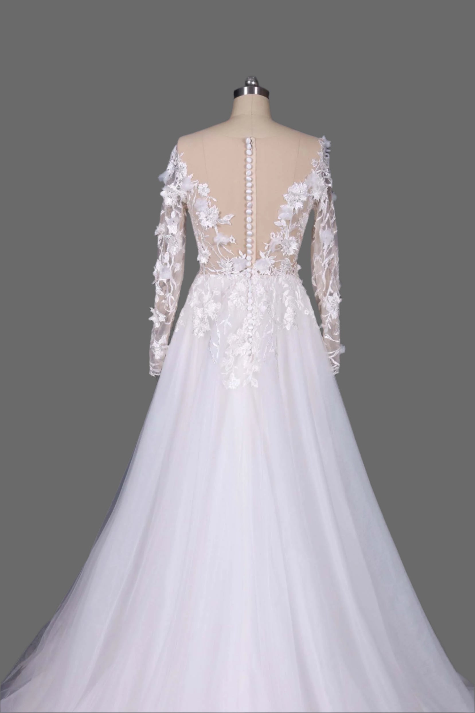 Stunning A-Line Wedding Dress - Off-Shoulder Lace Bridal Gown