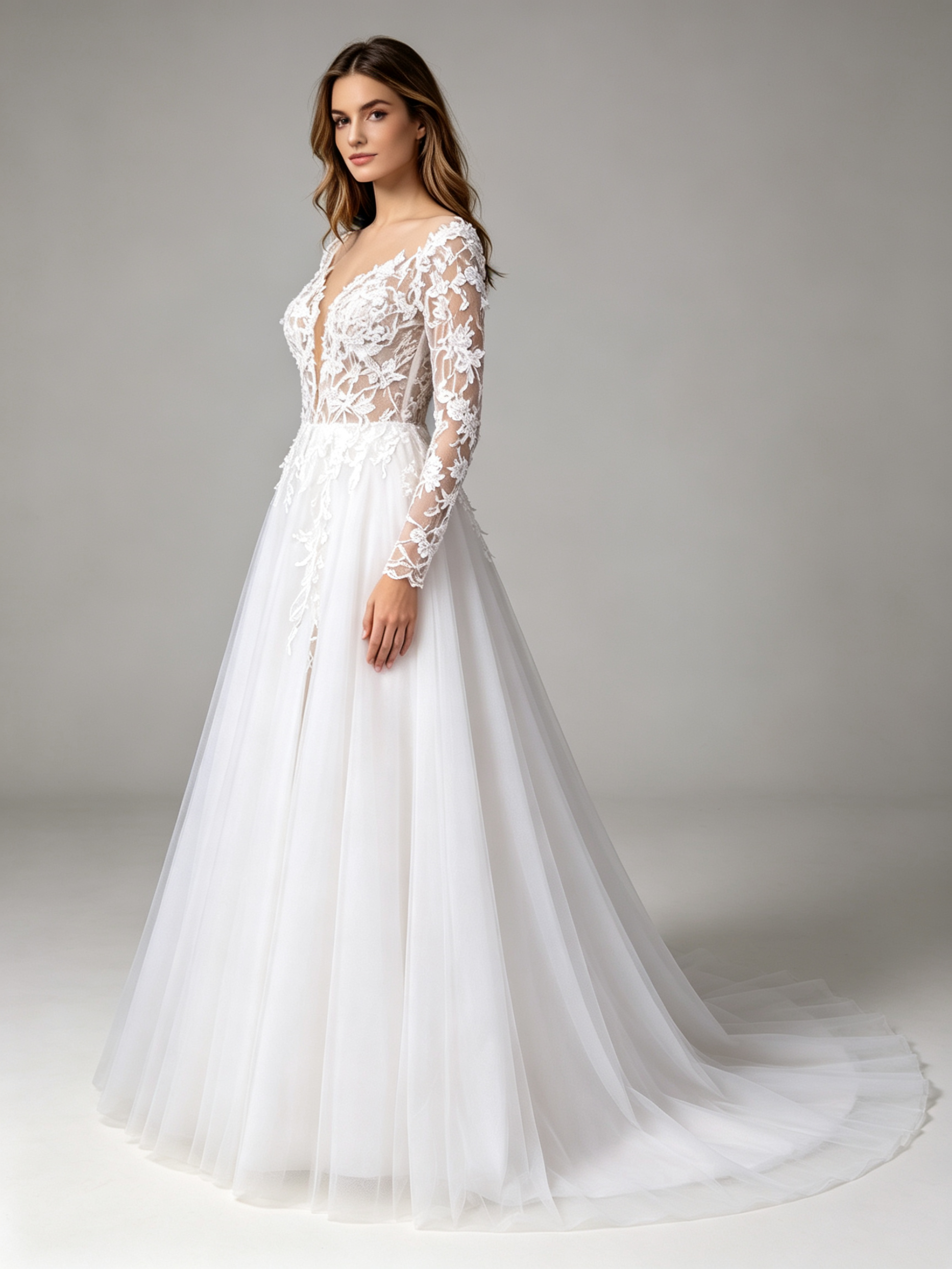 Stunning A-Line Wedding Dress - Off-Shoulder Lace Bridal Gown
