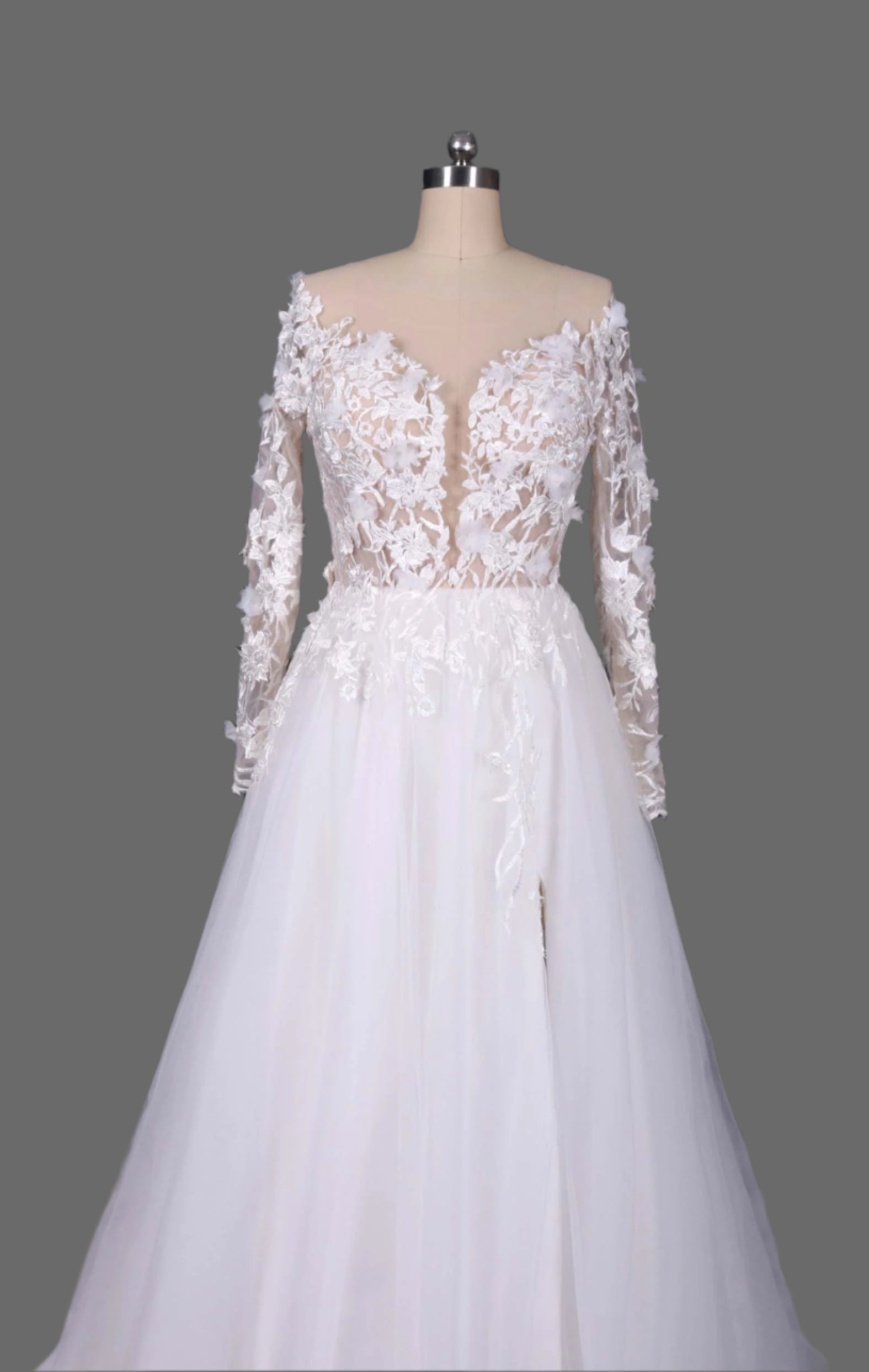 Stunning A-Line Wedding Dress - Off-Shoulder Lace Bridal Gown