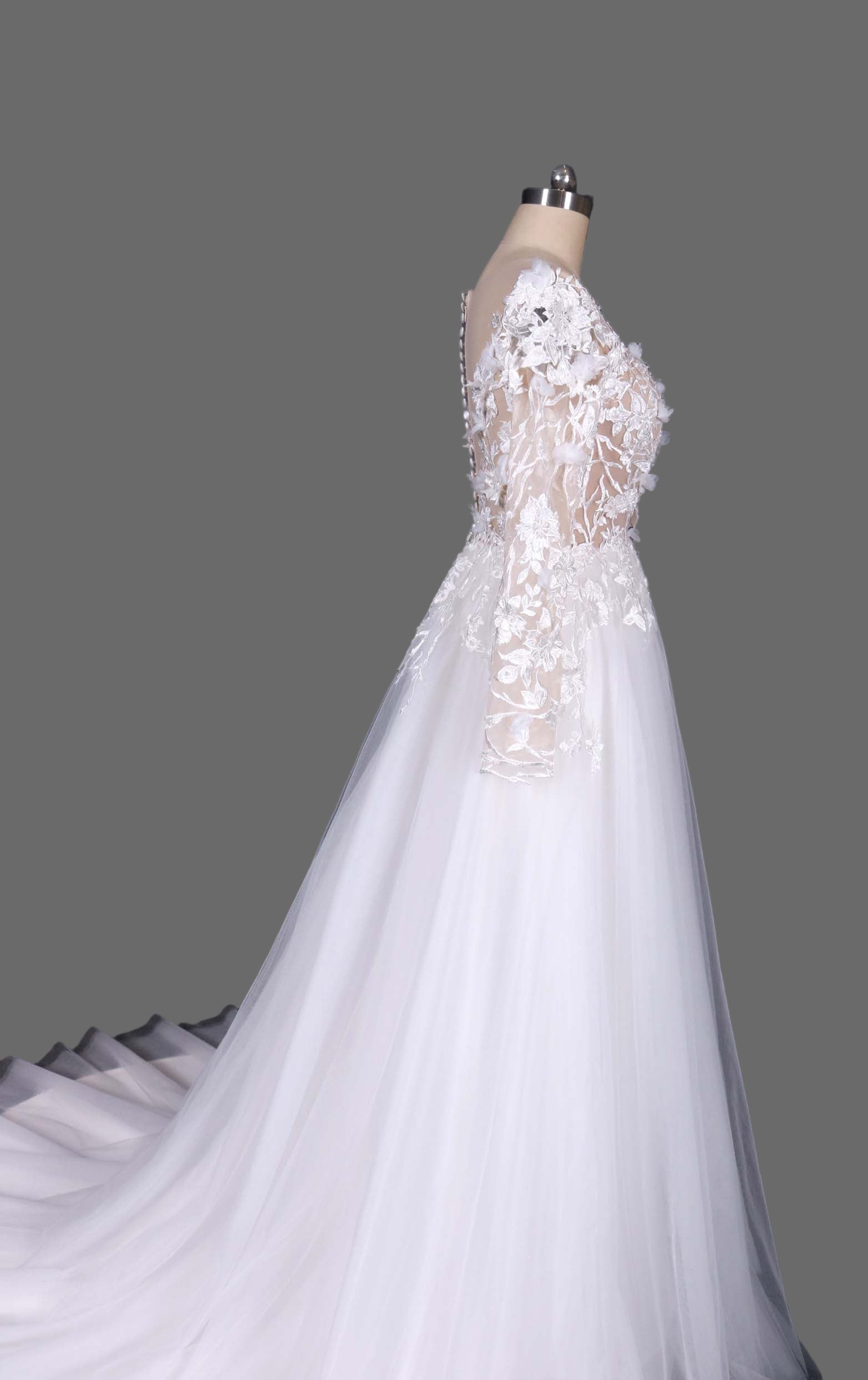 Stunning A-Line Wedding Dress - Off-Shoulder Lace Bridal Gown