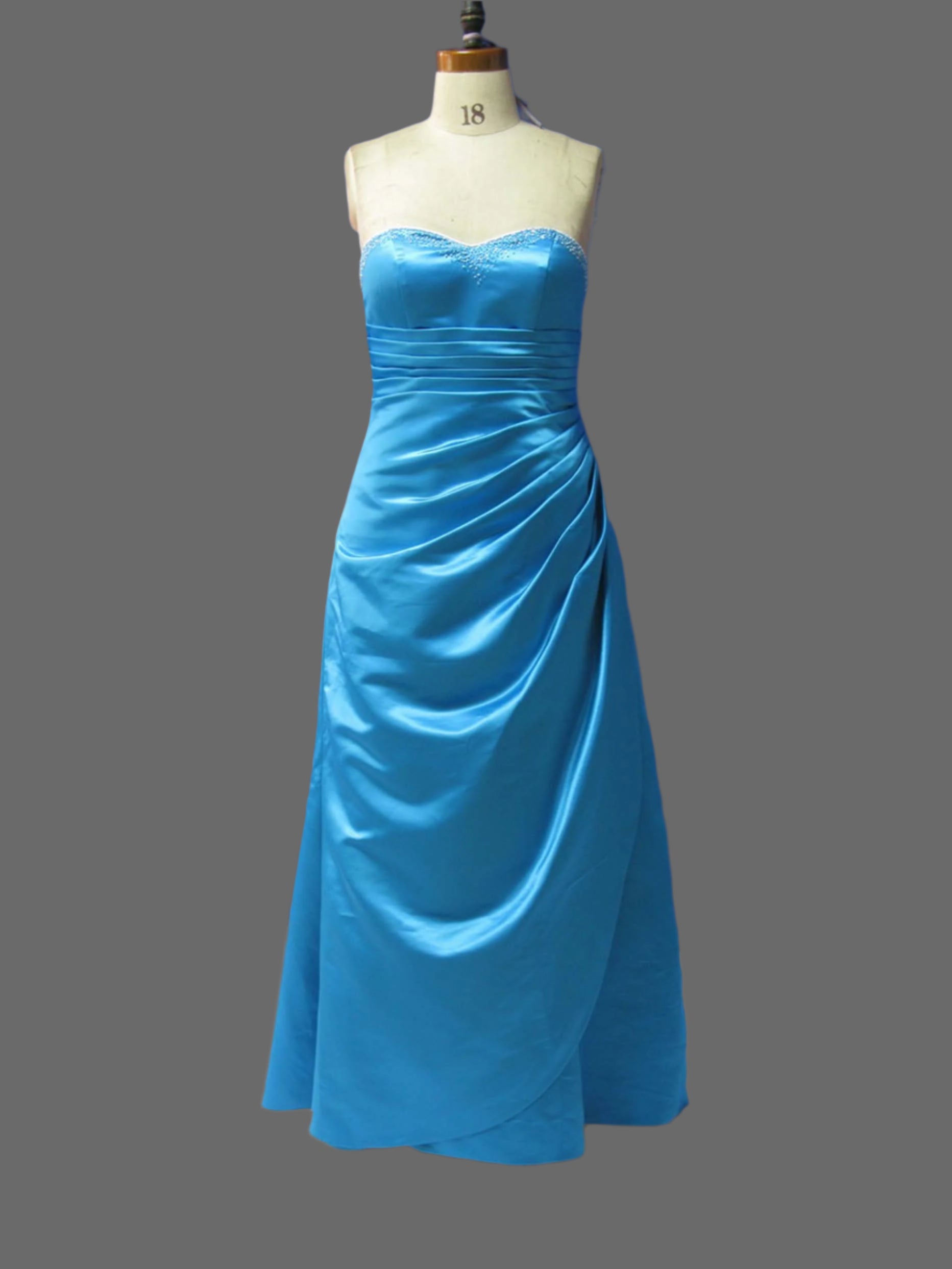 Sweetheart A-Line Satin Strapless Dress