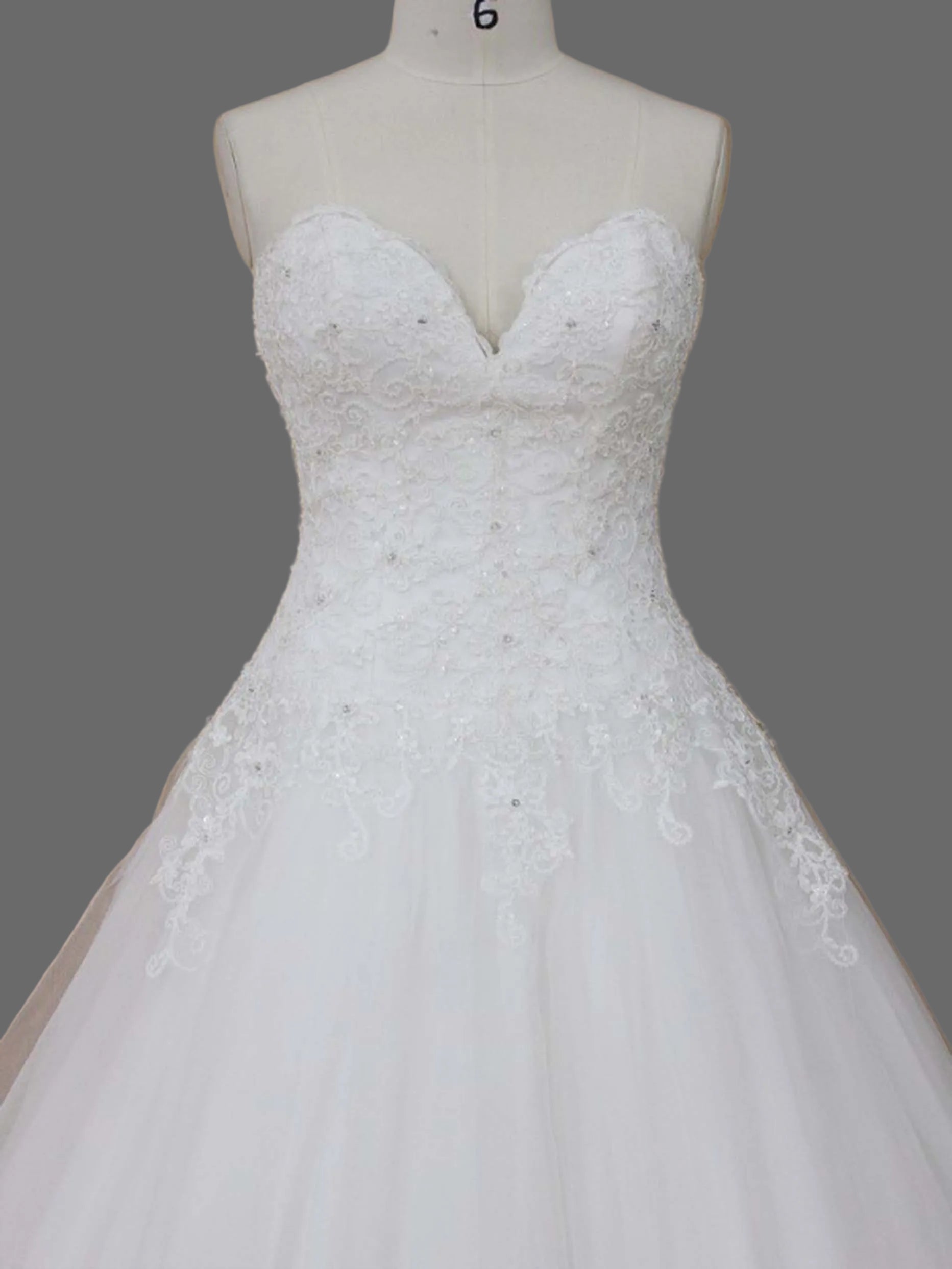 Sweetheart A-Line Wedding Dress with Tulle Skirt - Romantic Bridal Gown