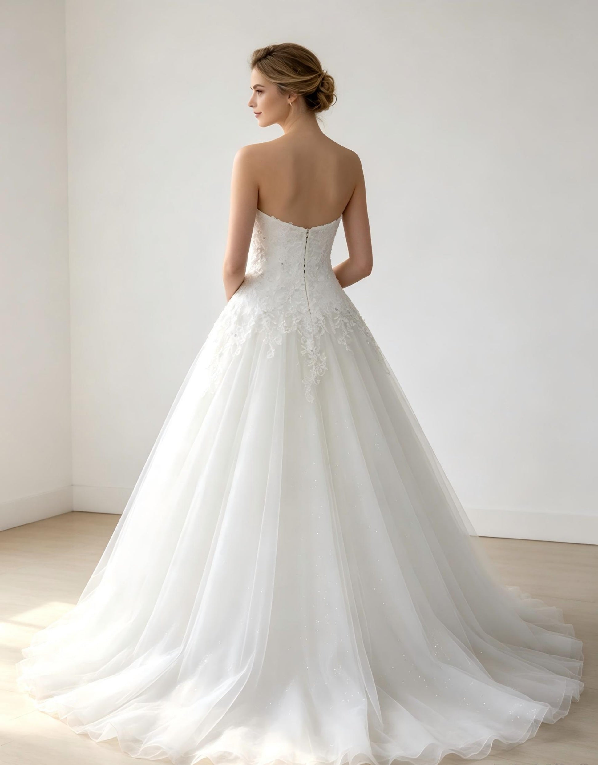 Sweetheart A-Line Wedding Dress with Tulle Skirt - Romantic Bridal Gown