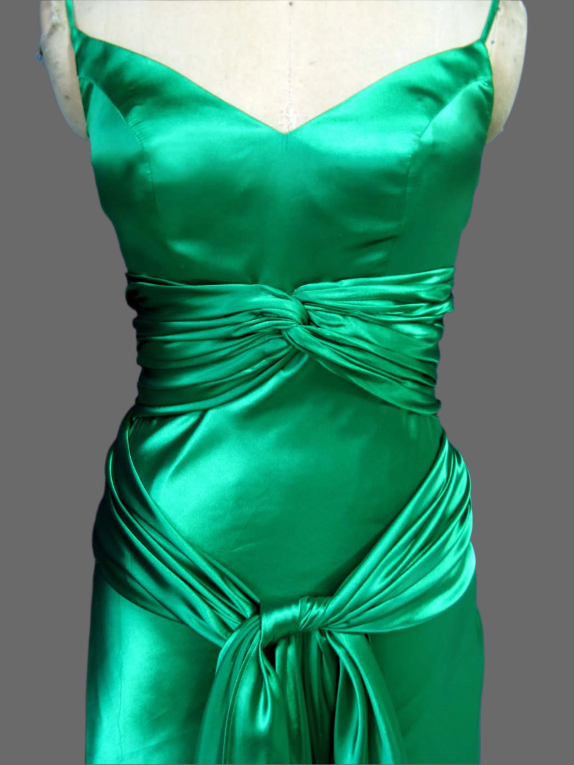 V-Neck Pleated Slim A-line Dress